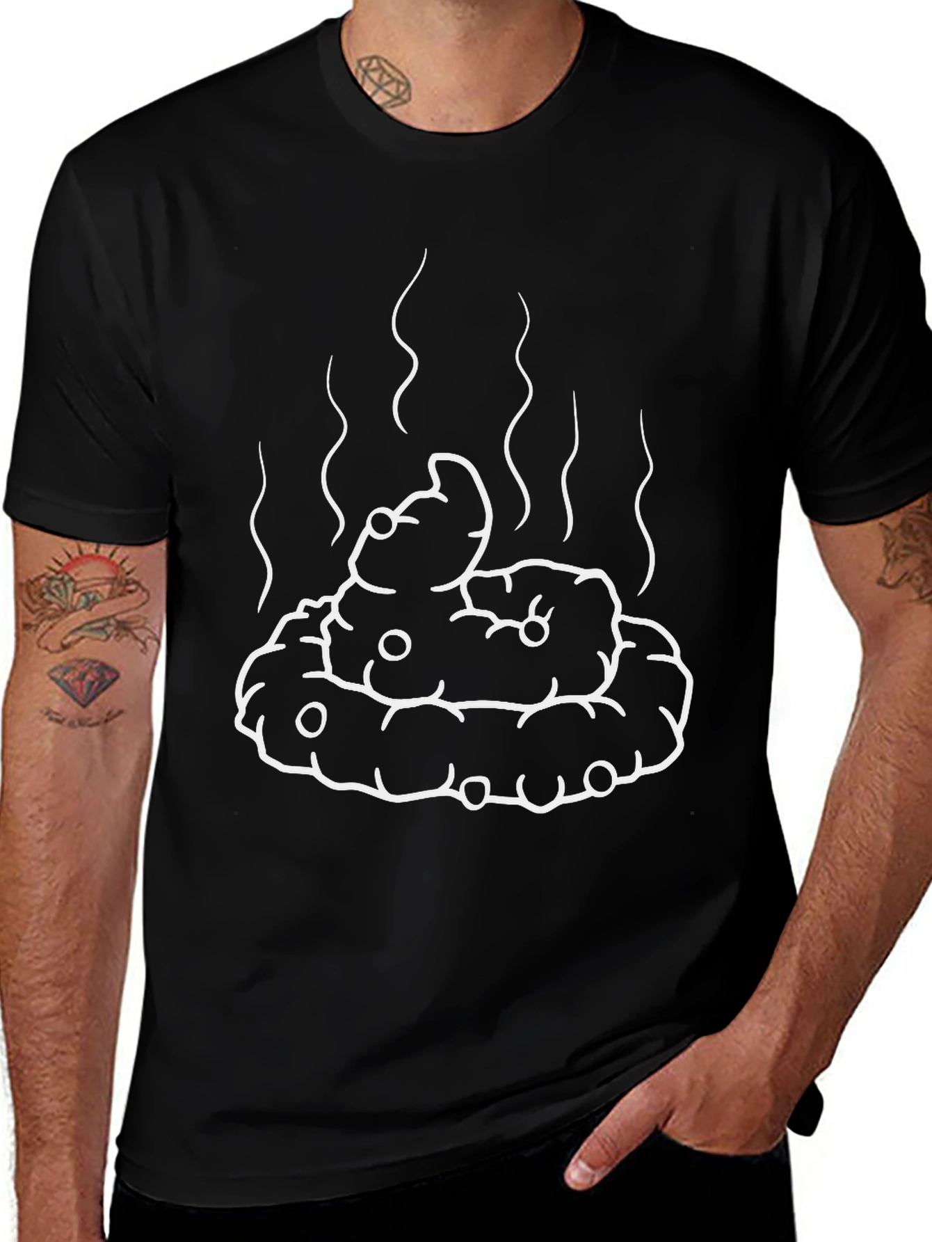 Funny Poop Emoji Graphic T-Shirt