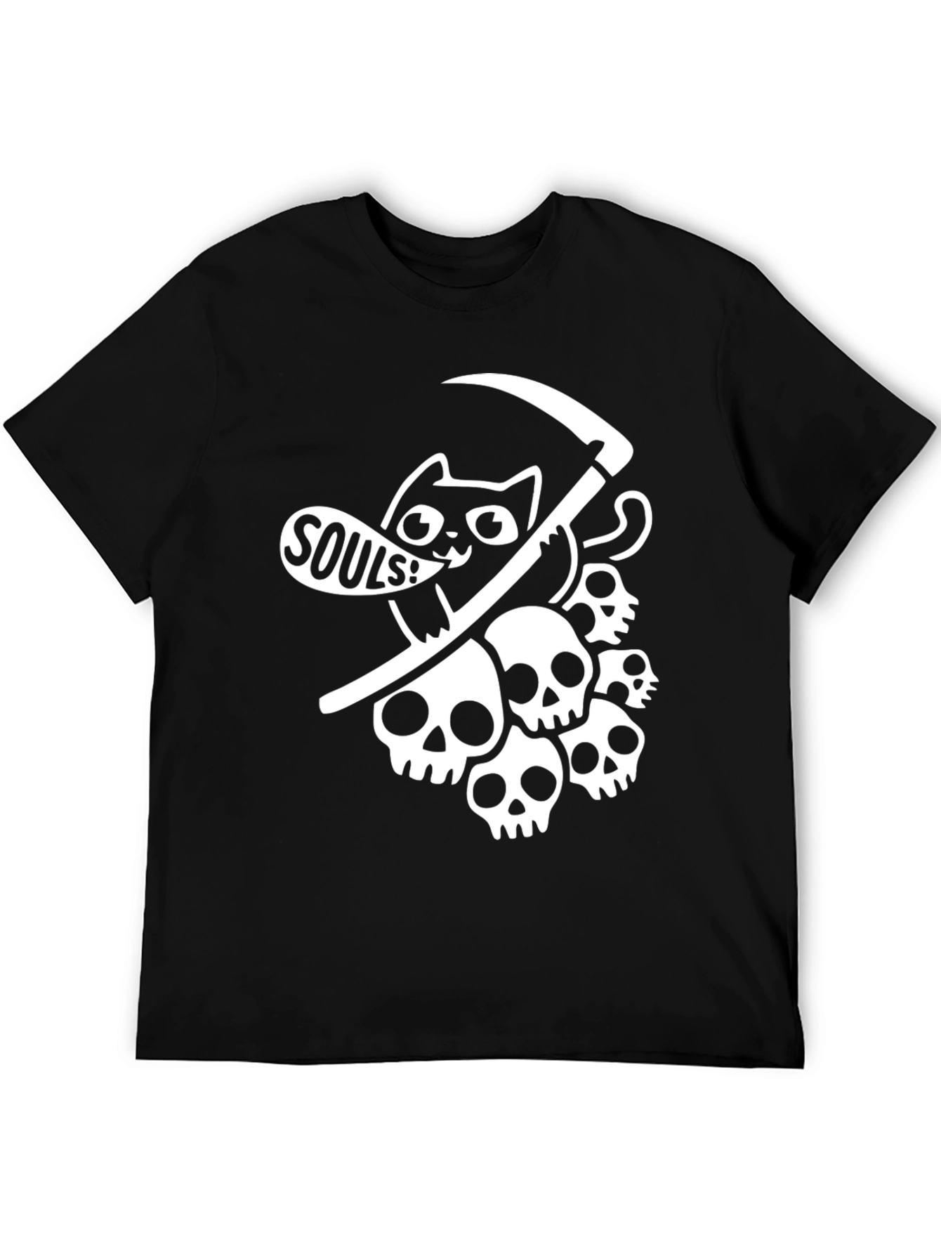 Grim Reaper Cat T-Shirt - Souls!