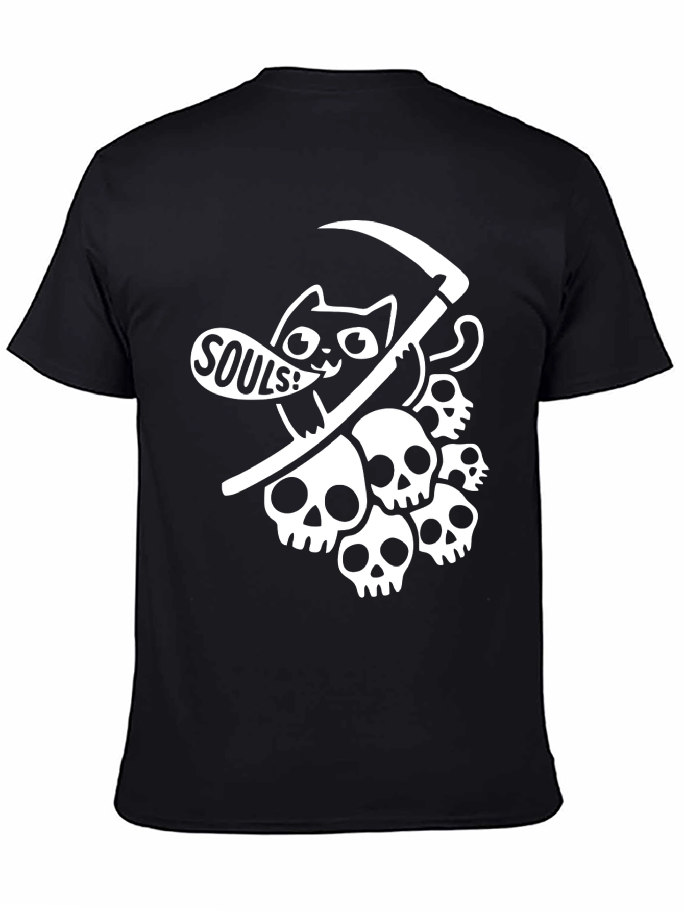 Grim Reaper Cat T-Shirt - Souls!