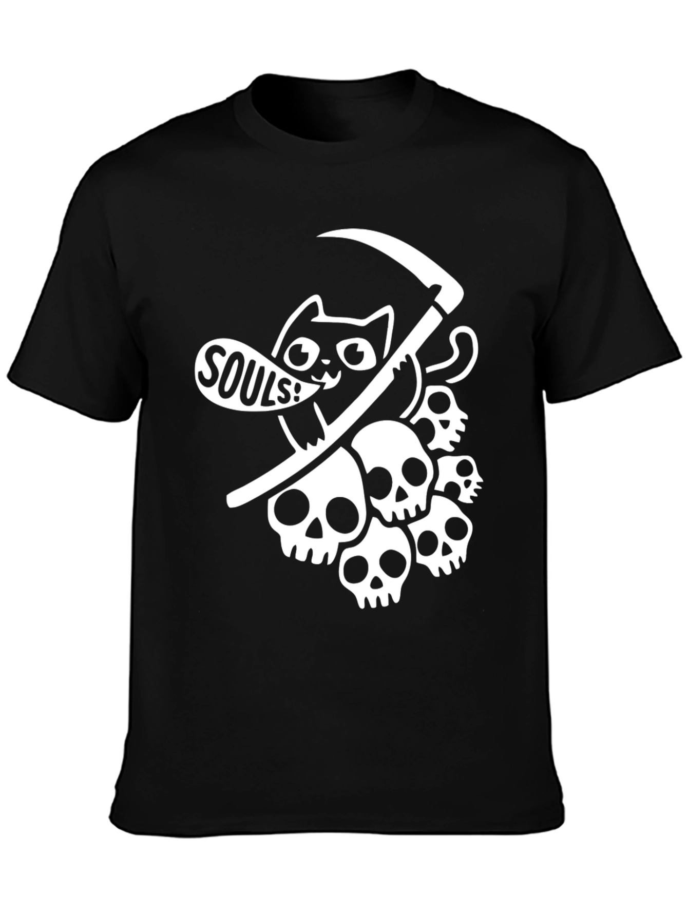 Grim Reaper Cat T-Shirt - Souls!
