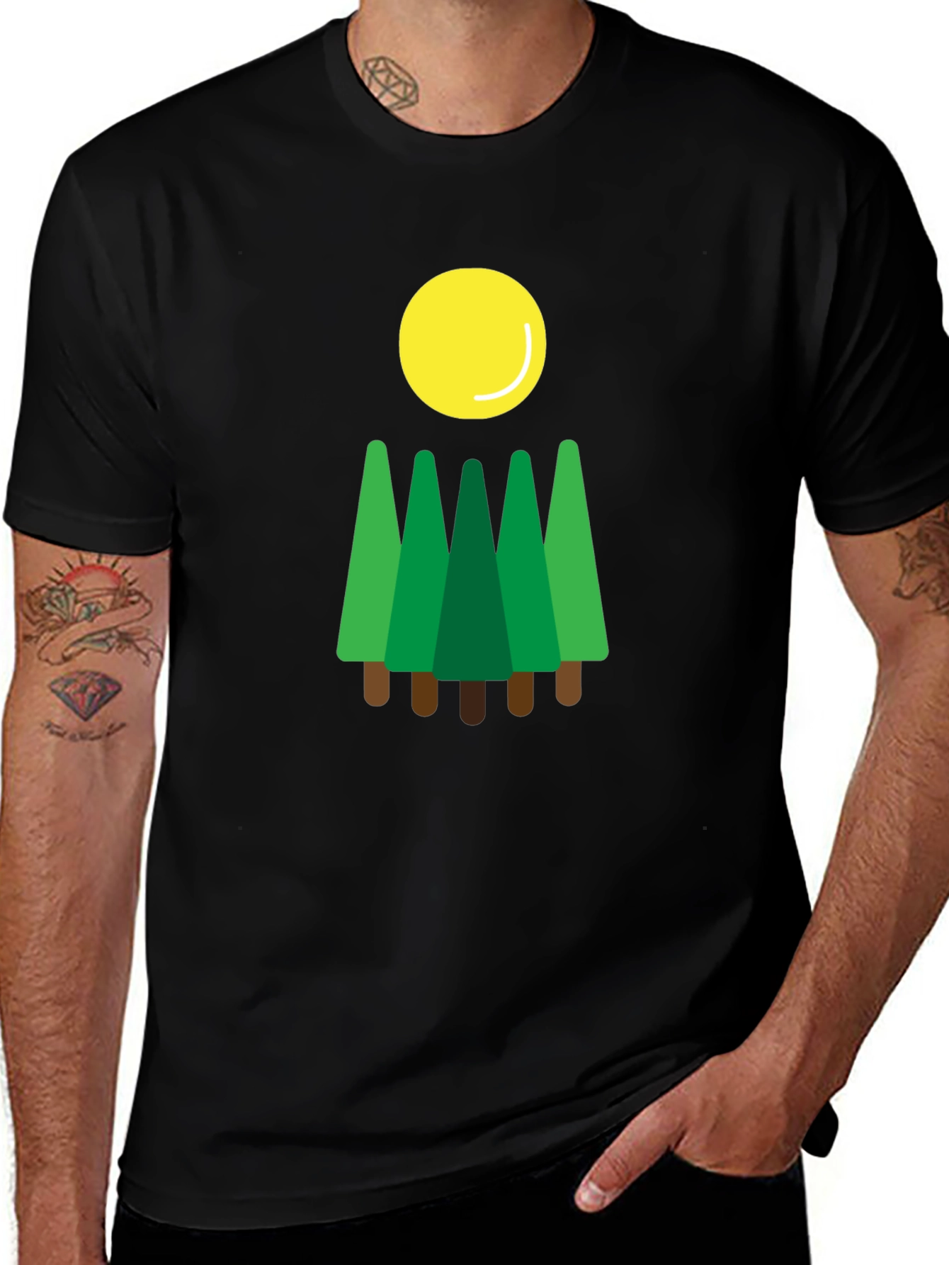 Forest Sun T-Shirt Nature Graphic Tee