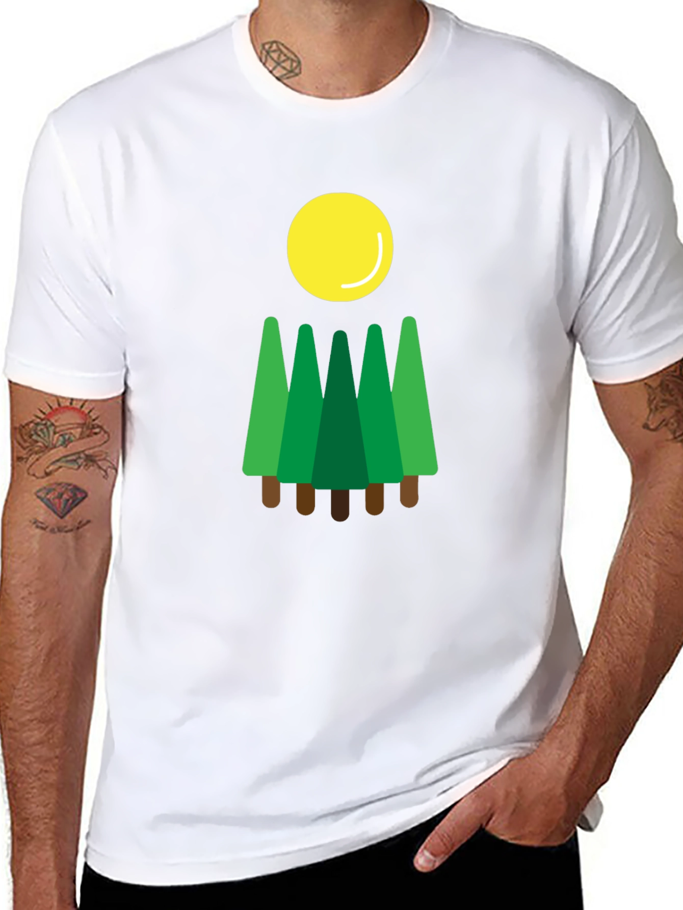 Forest Sun T-Shirt Nature Graphic Tee
