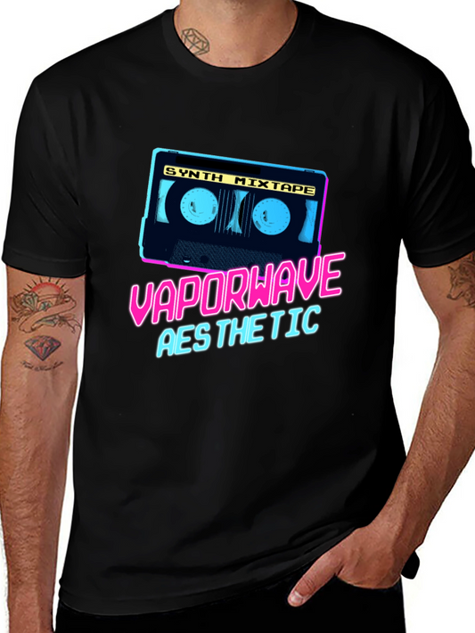 Vaporwave Aesthetic Synth Mixtape Graphic Tee