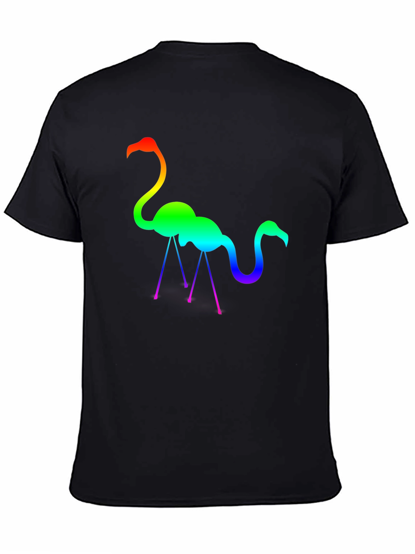 Rainbow Flamingo Graphic Tee - Stylish Cotton T-Shirt