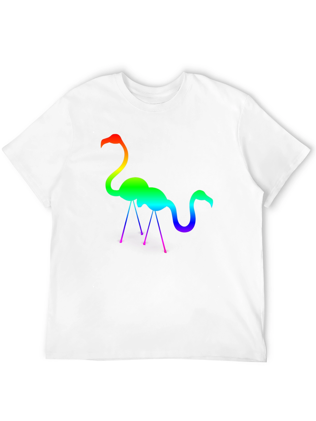 Rainbow Flamingo Graphic Tee - Stylish Cotton T-Shirt