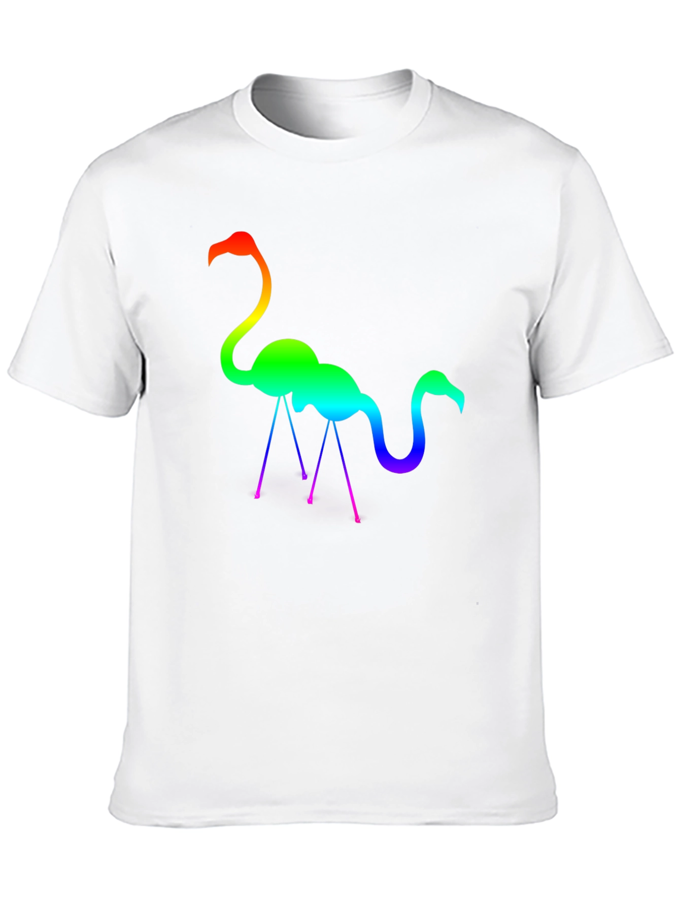 Rainbow Flamingo Graphic Tee - Stylish Cotton T-Shirt