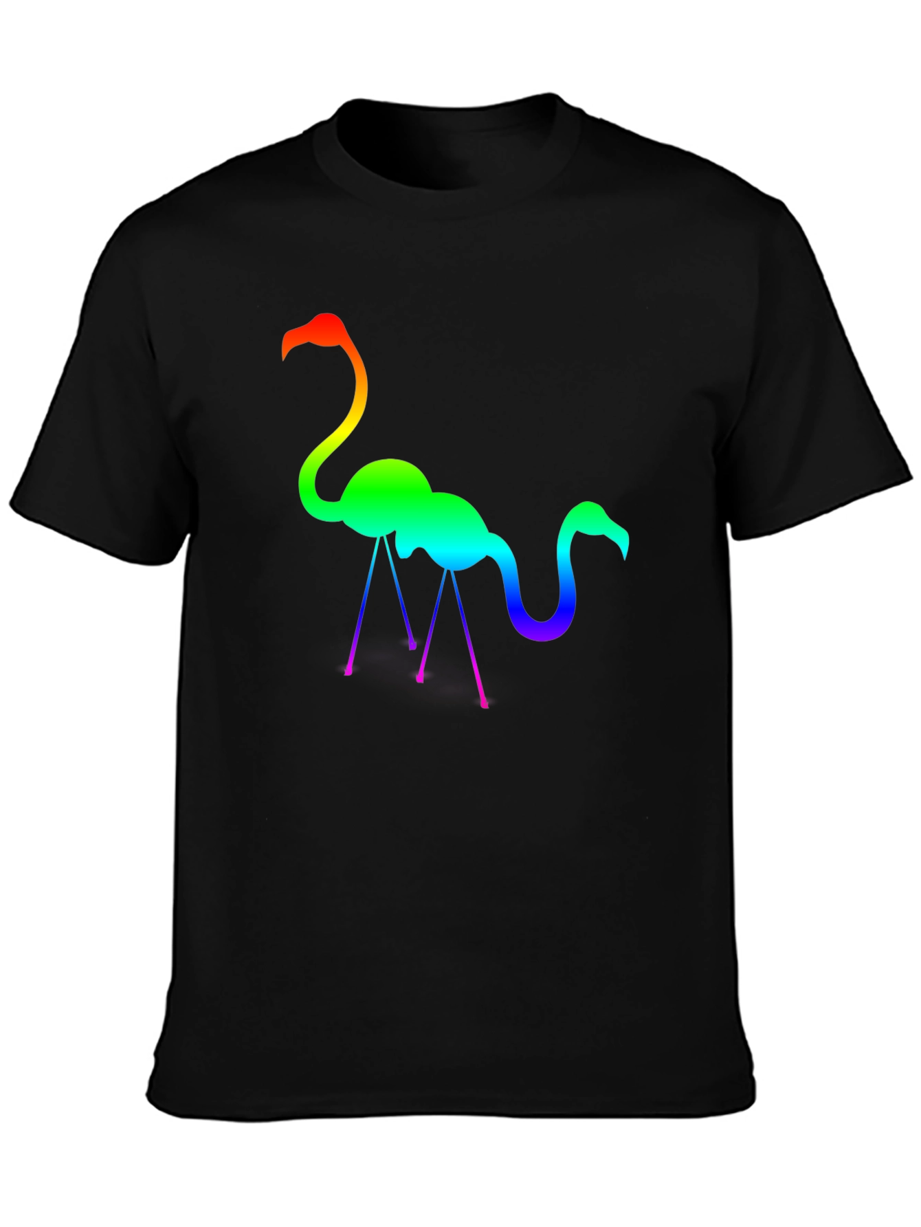 Rainbow Flamingo Graphic Tee - Stylish Cotton T-Shirt