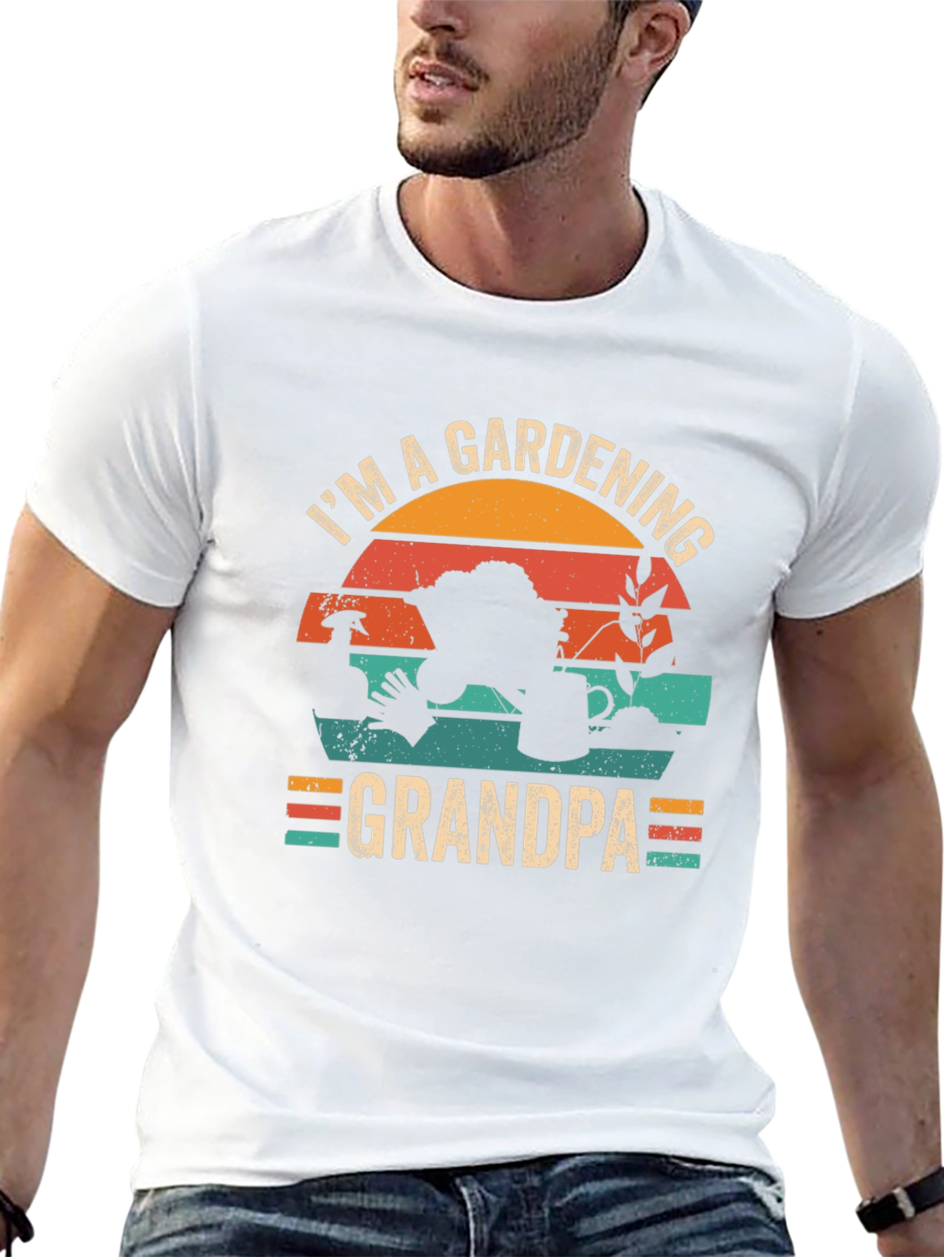 Gardening Grandpa T-Shirt - Retro Style