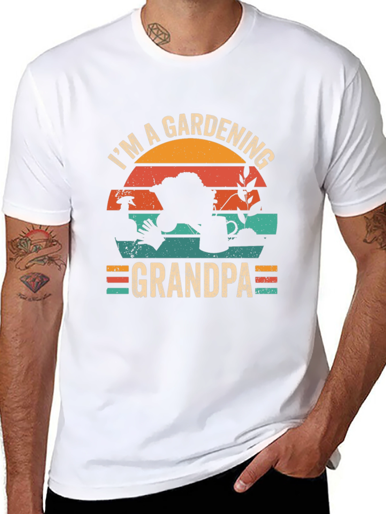 Gardening Grandpa T-Shirt - Retro Style