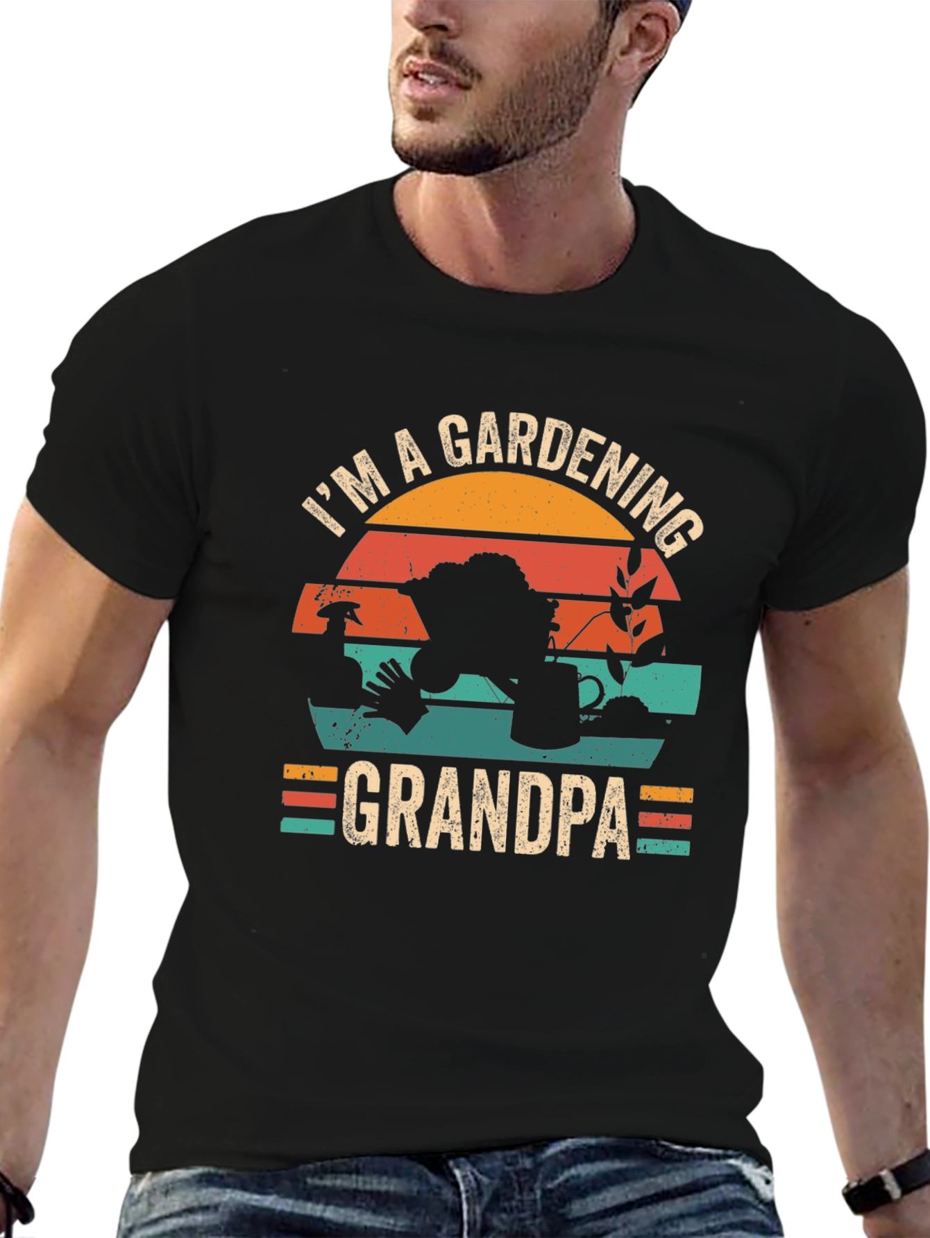 Gardening Grandpa T-Shirt - Retro Style