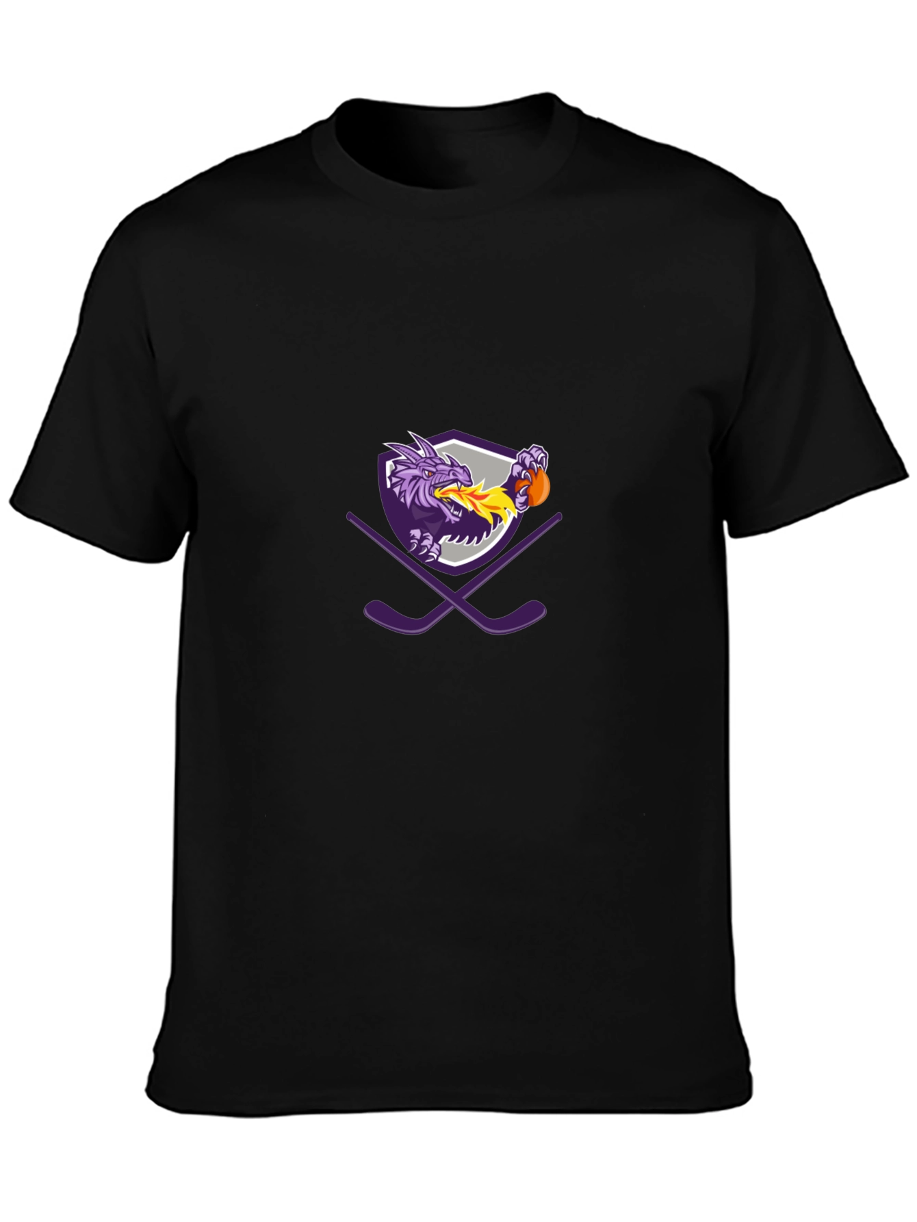 Dragon Hockey Team Black T-Shirt