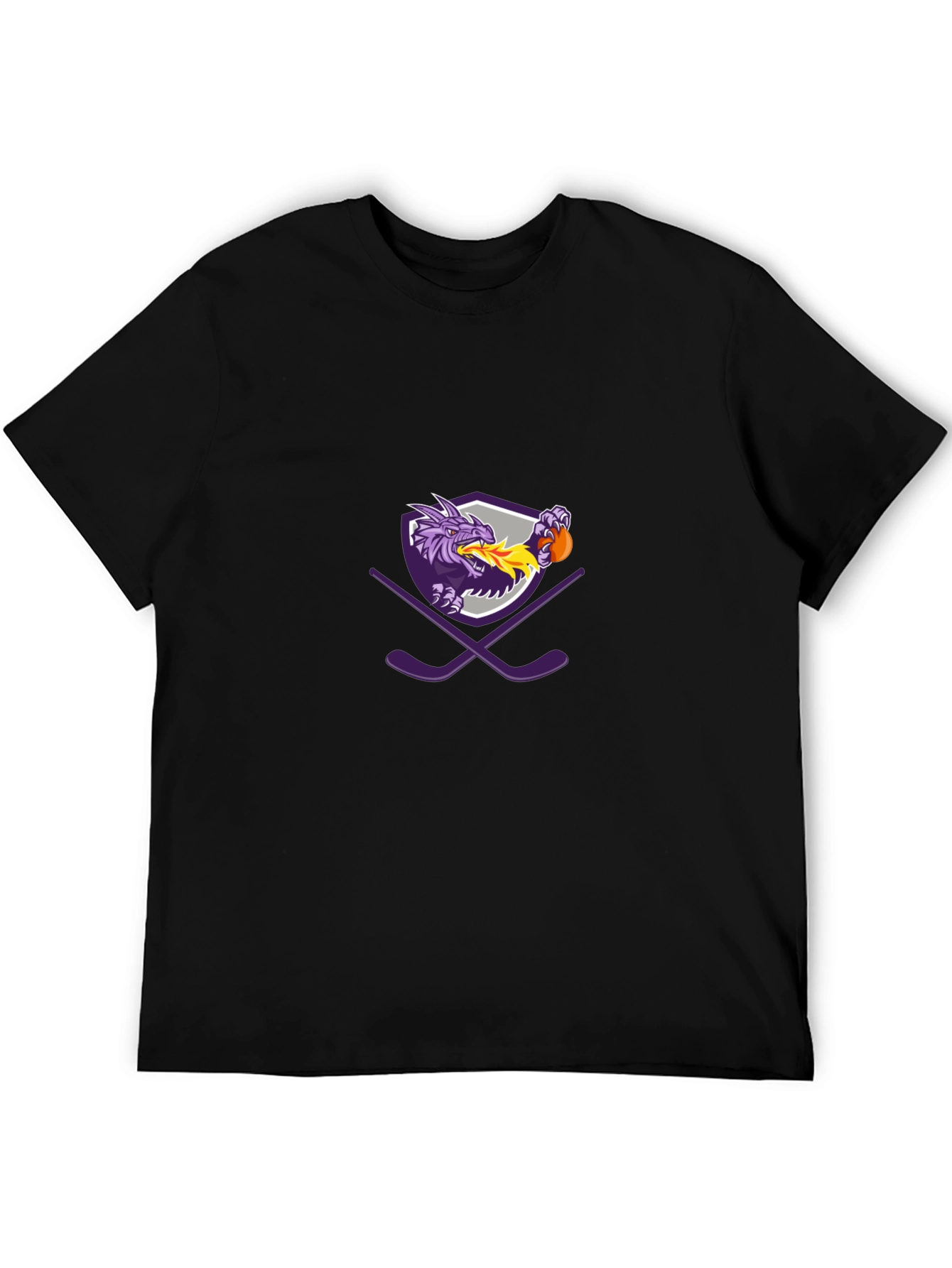 Dragon Hockey Team Black T-Shirt