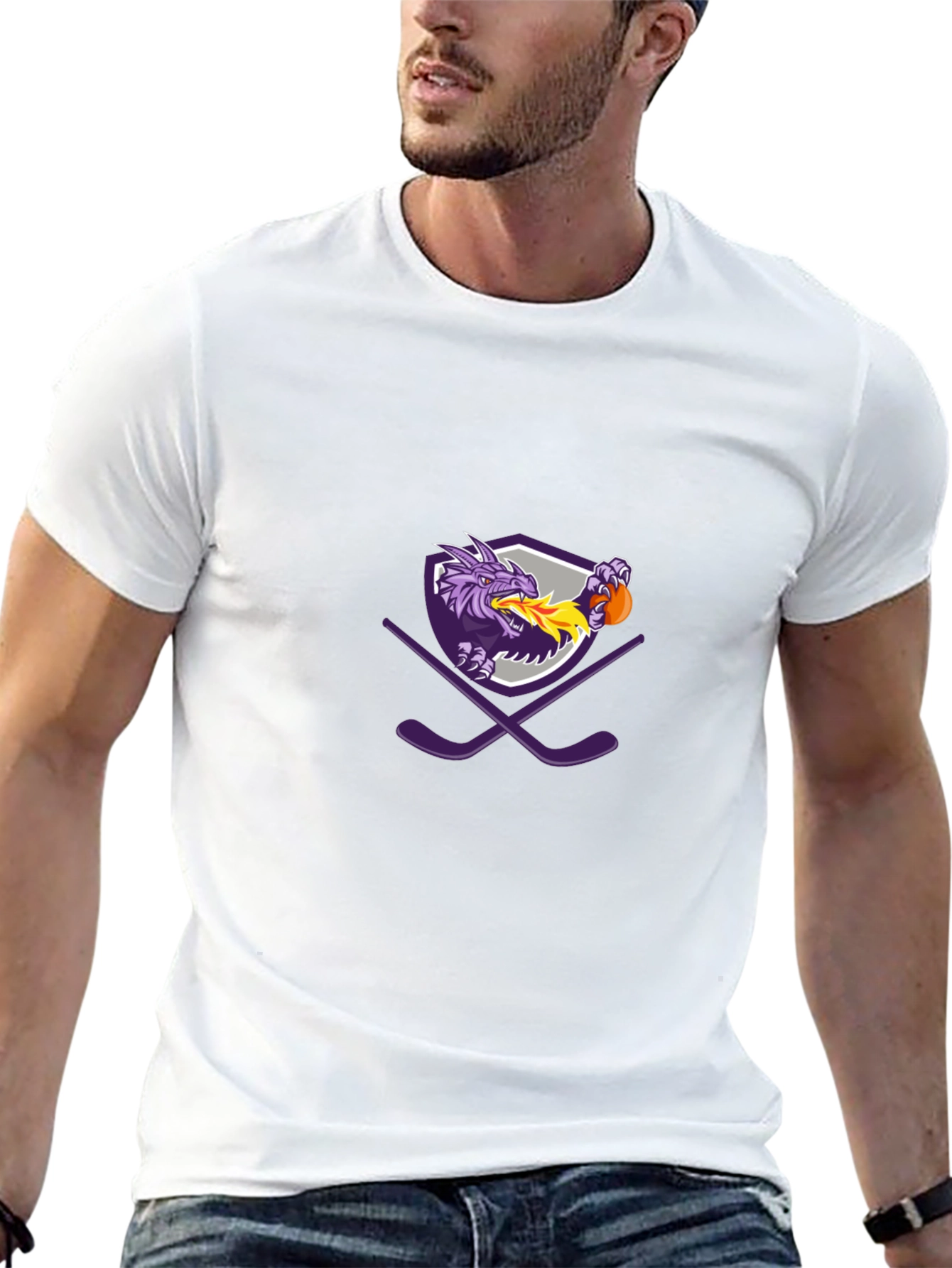 Dragon Hockey Team Black T-Shirt