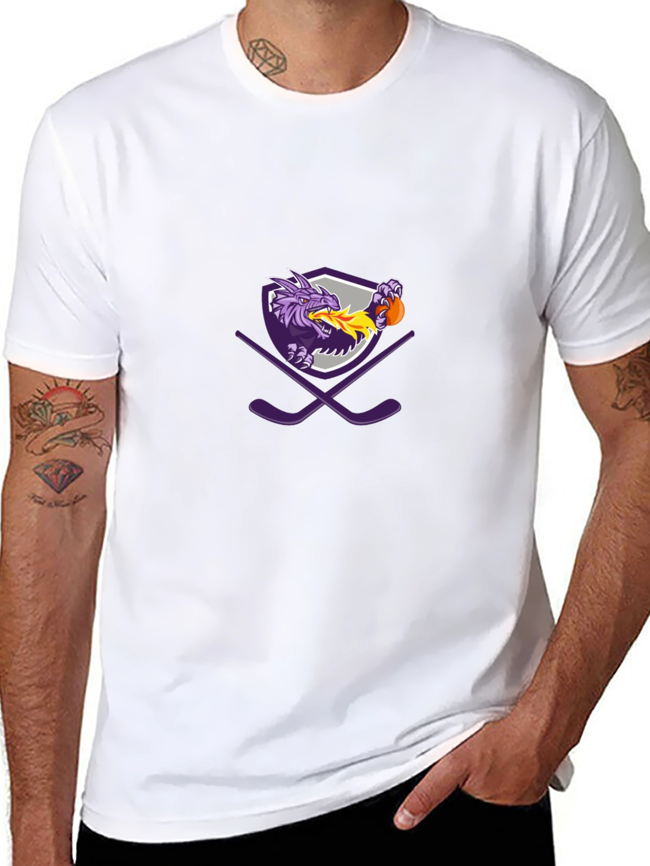 Dragon Hockey Team Black T-Shirt