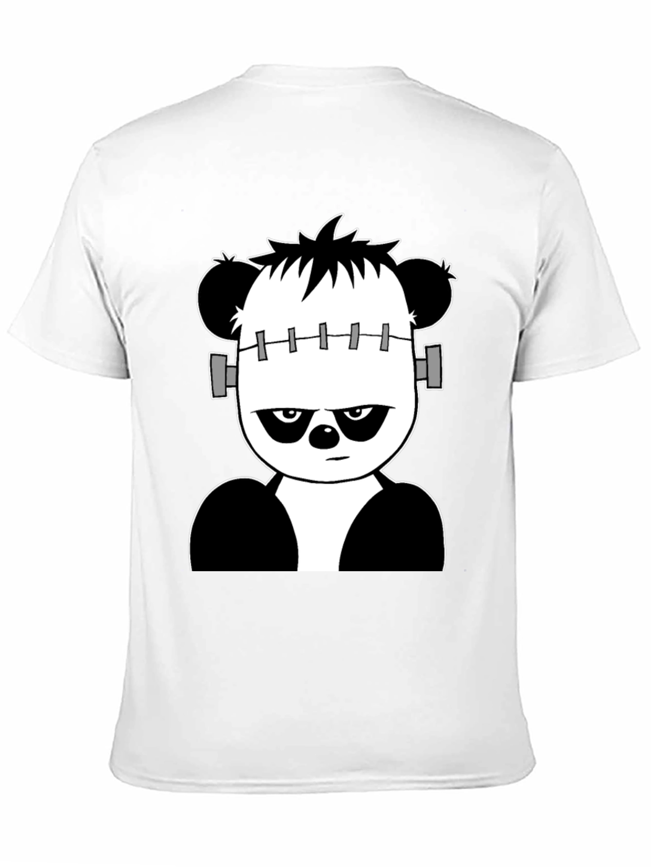 Franken-Panda Graphic Tee - Black Cotton Shirt