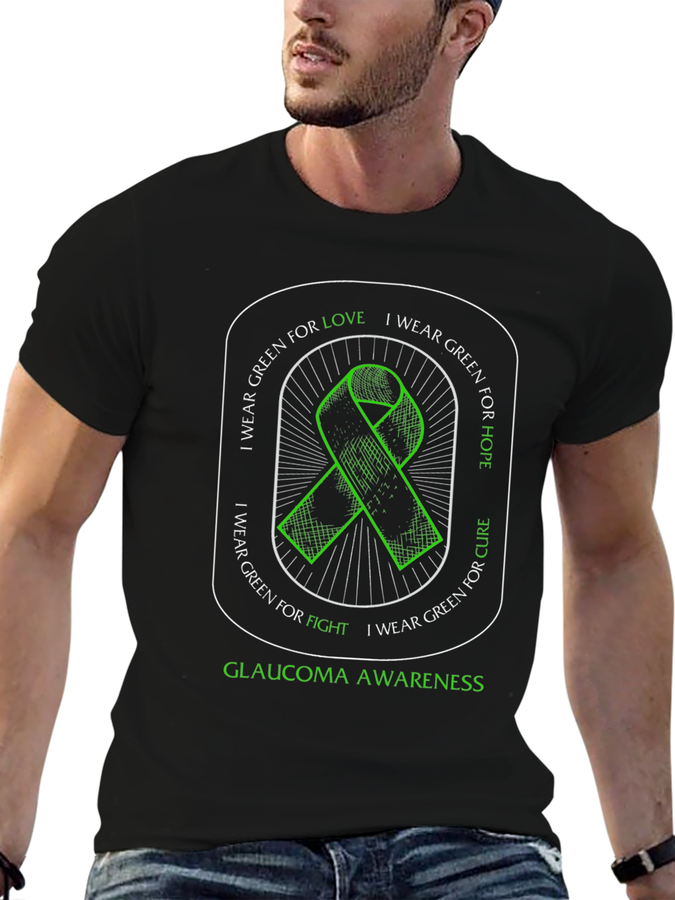 Glaucoma Awareness Ribbon T-Shirt
