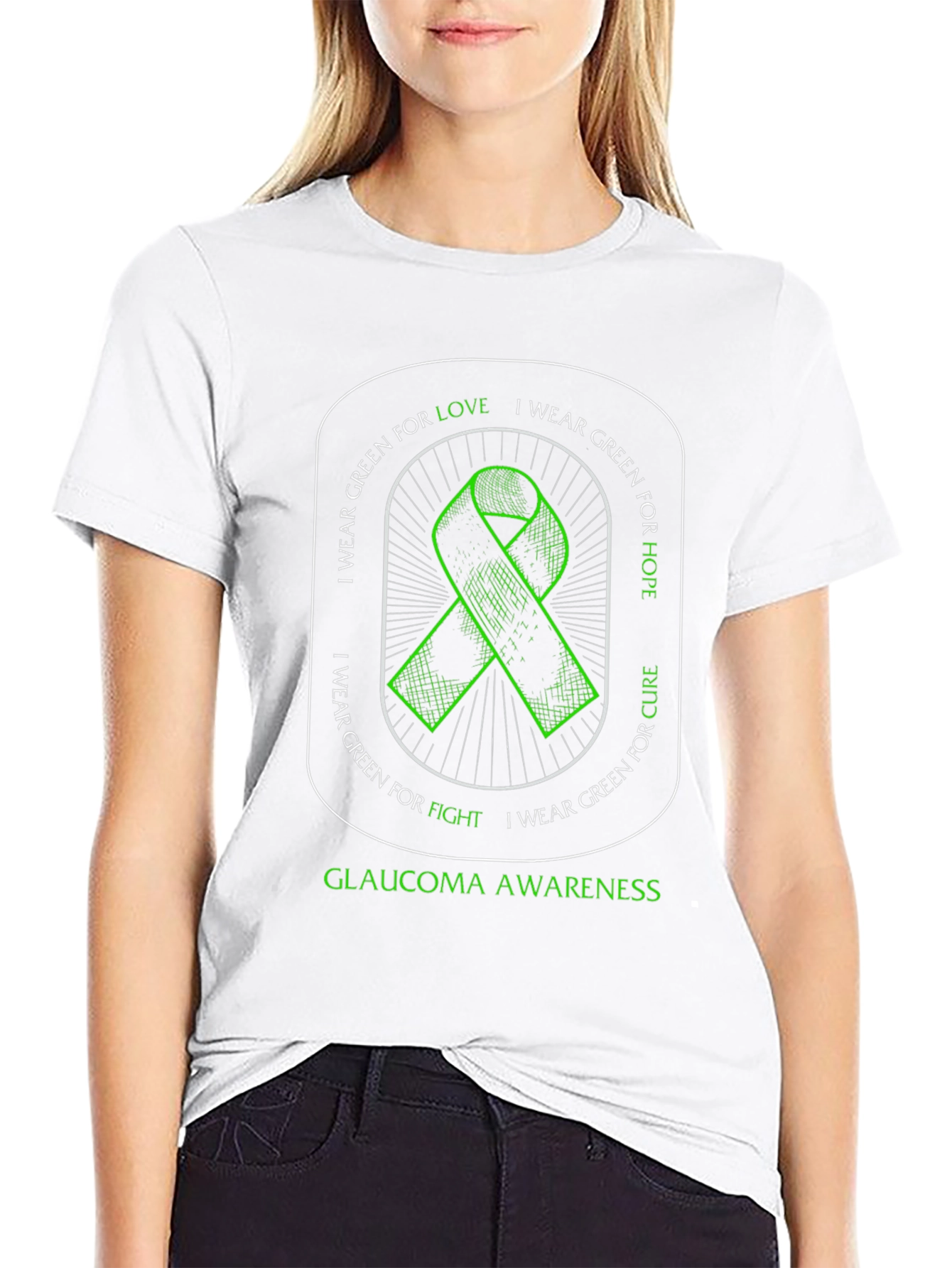 Glaucoma Awareness Ribbon T-Shirt