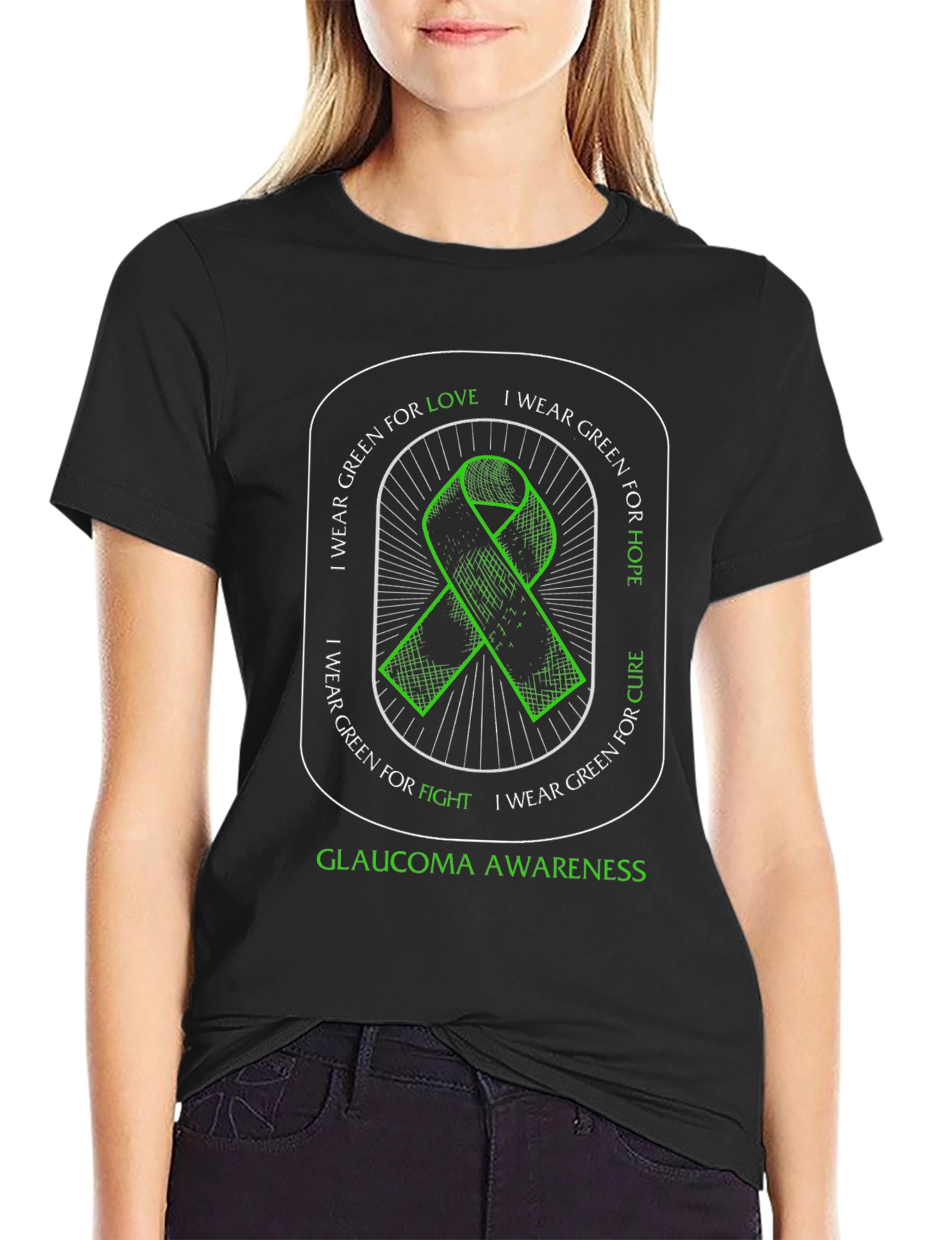 Glaucoma Awareness Ribbon T-Shirt