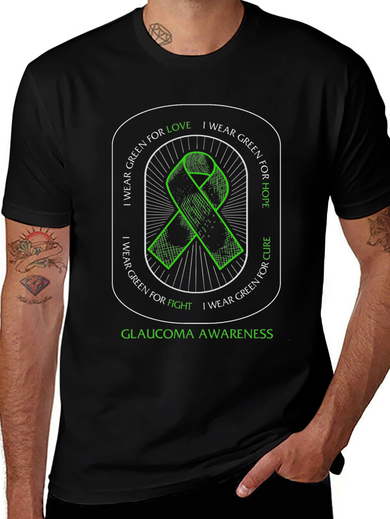 Glaucoma Awareness Ribbon T-Shirt