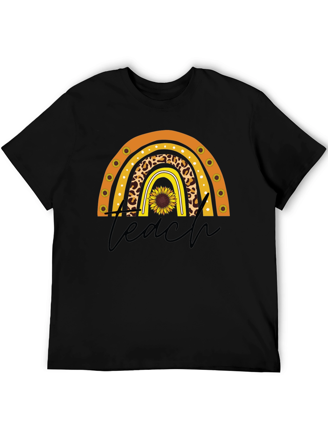 Teacher Sunflower Rainbow T-Shirt