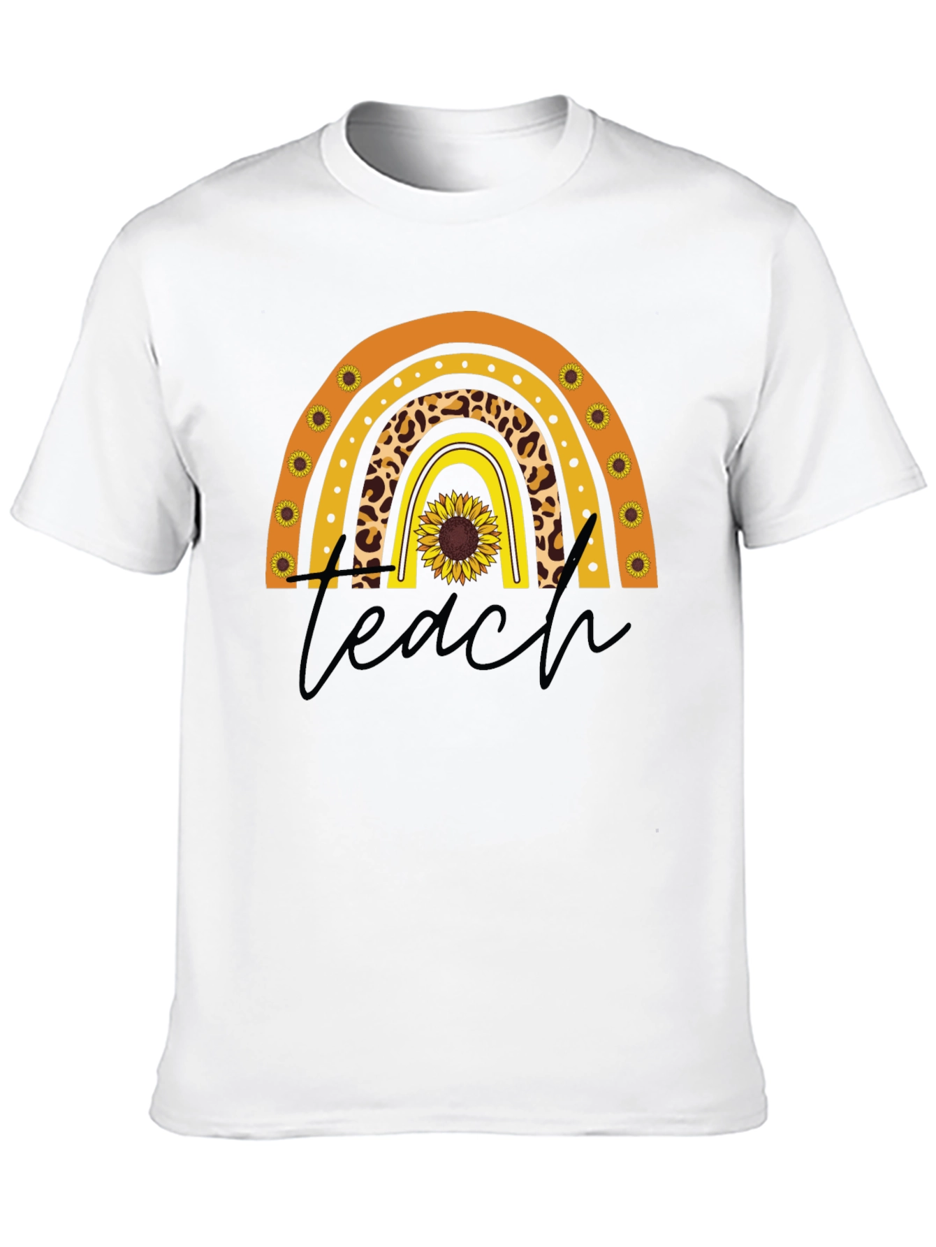 Teacher Sunflower Rainbow T-Shirt
