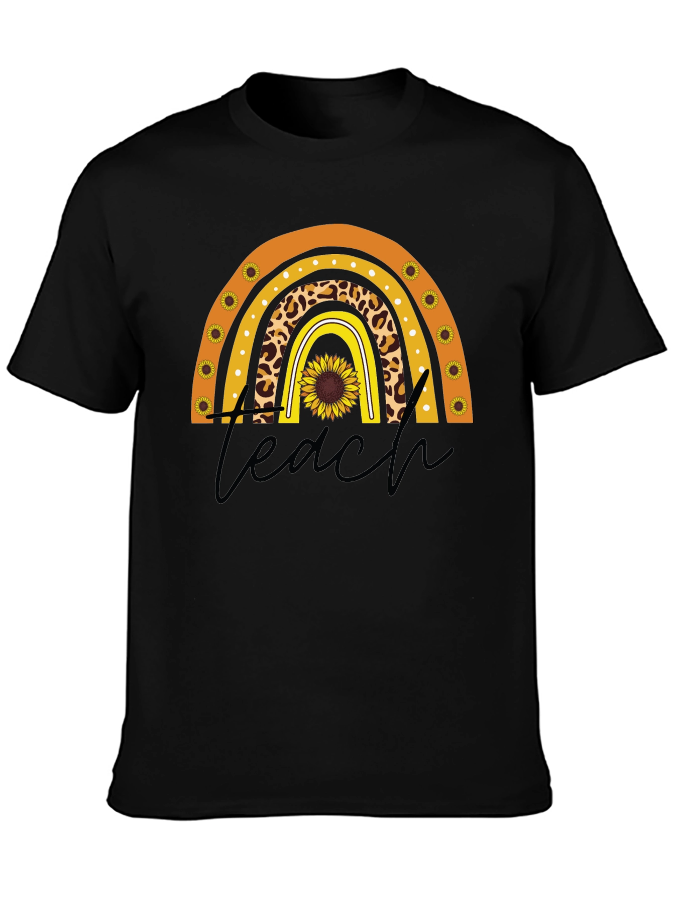 Teacher Sunflower Rainbow T-Shirt