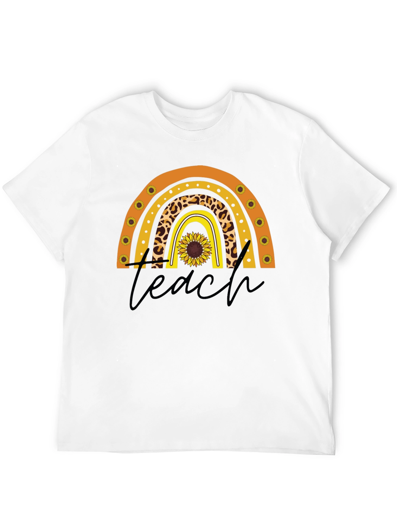 Teacher Sunflower Rainbow T-Shirt