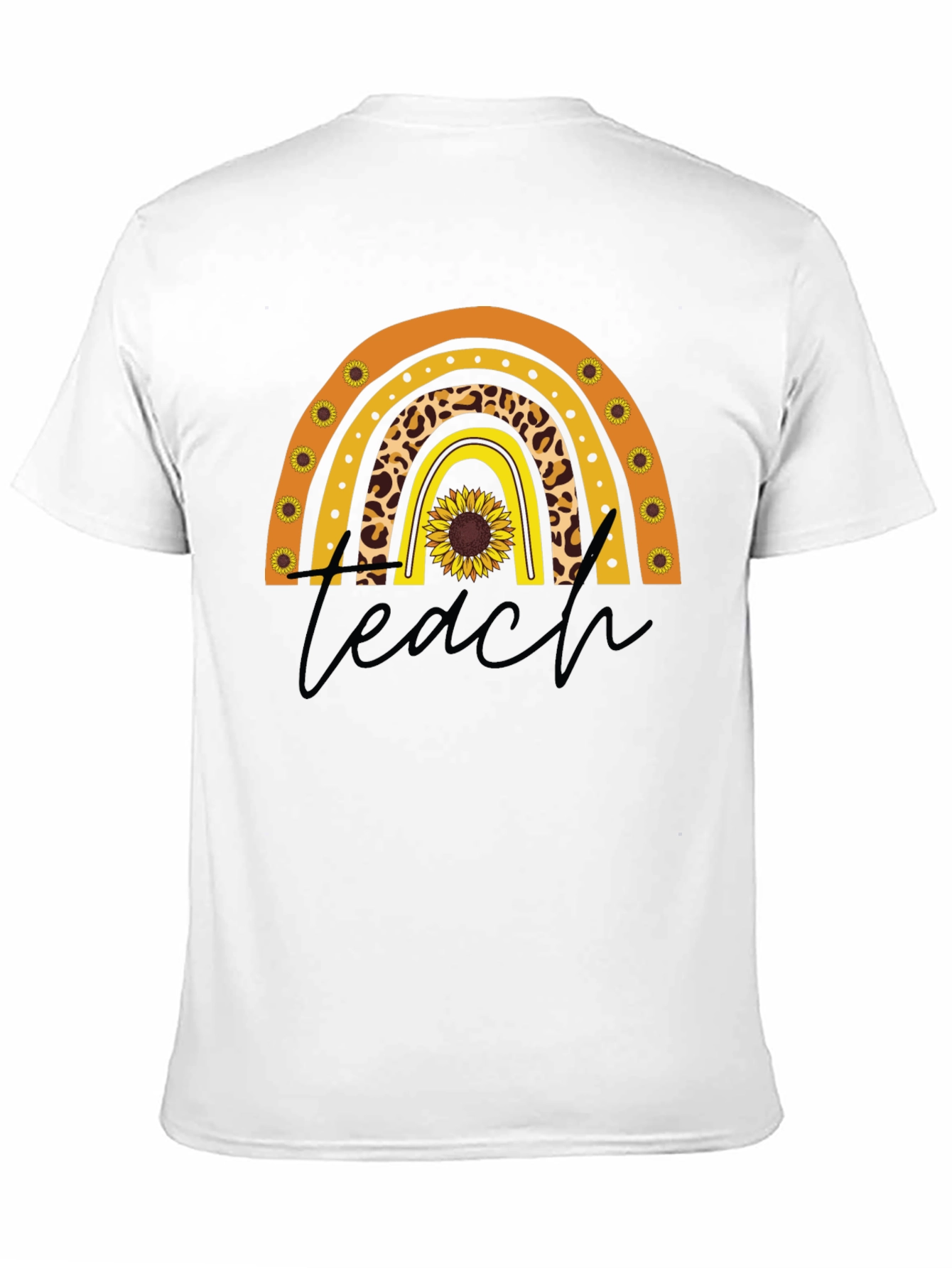 Teacher Sunflower Rainbow T-Shirt