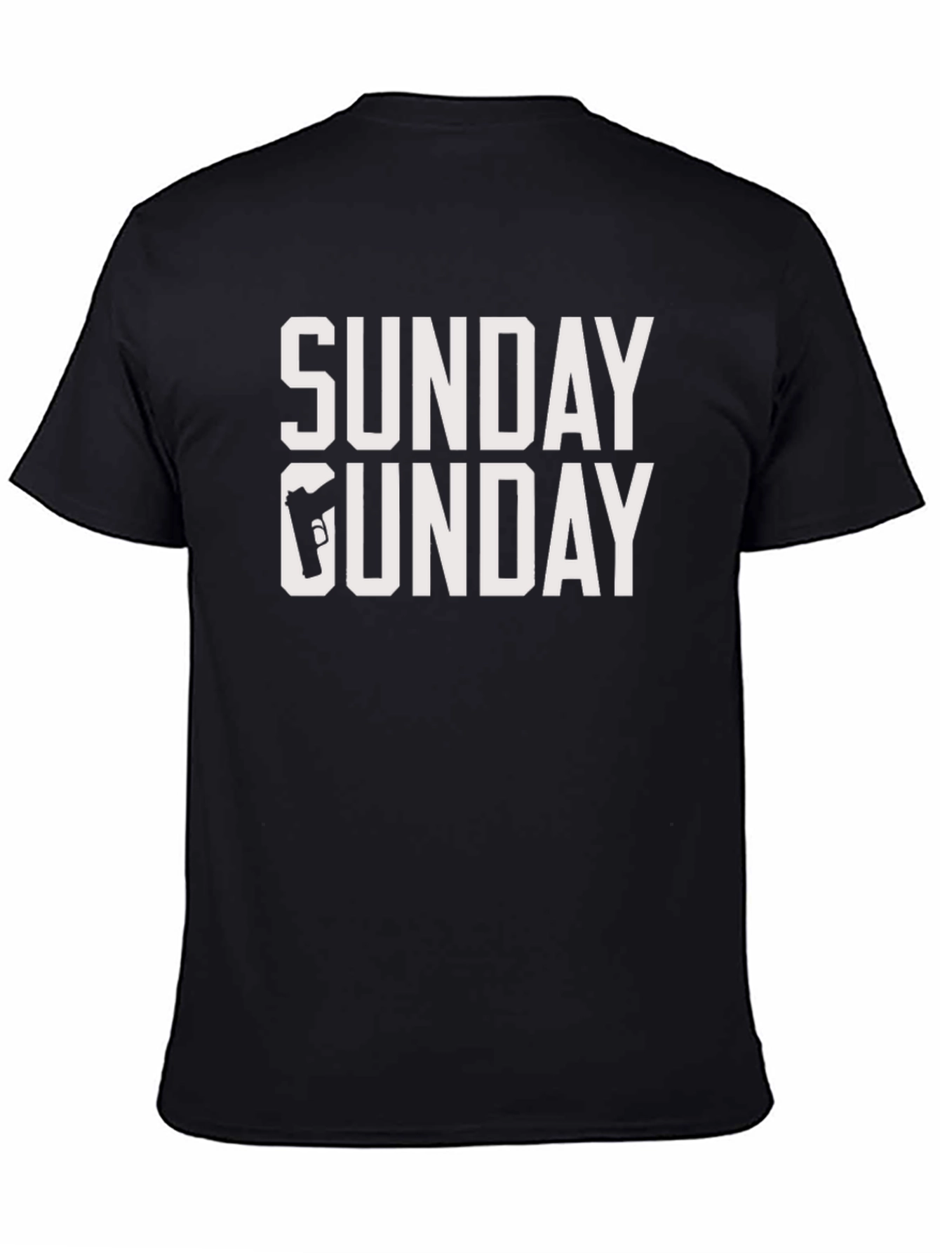 Sunday Gun Day T-Shirt - Mens Black Graphic Tee