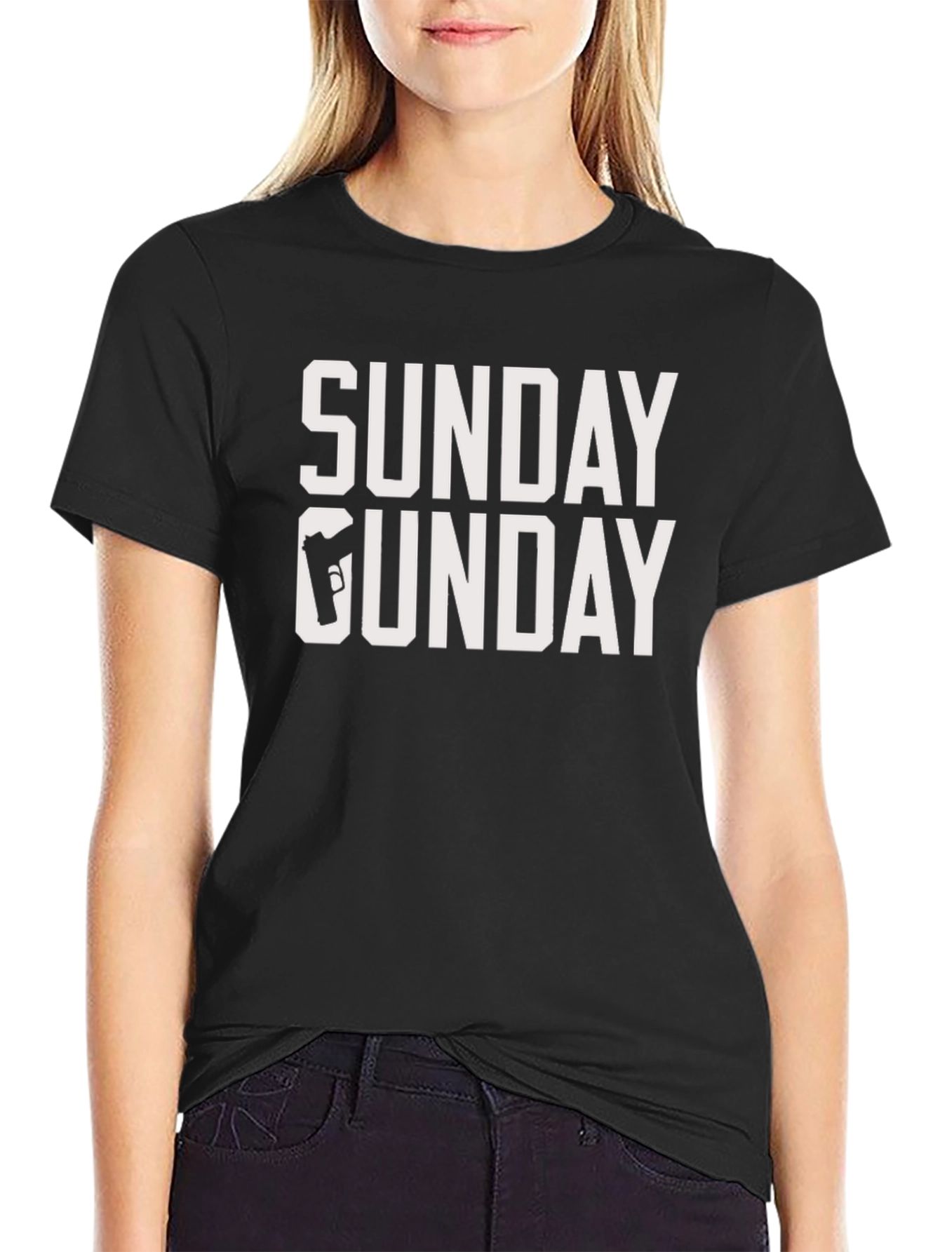 Sunday Gun Day T-Shirt - Mens Black Graphic Tee