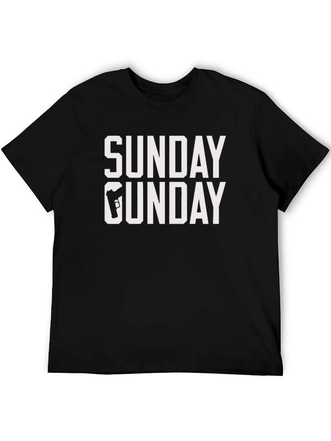 Sunday Gun Day T-Shirt - Mens Black Graphic Tee