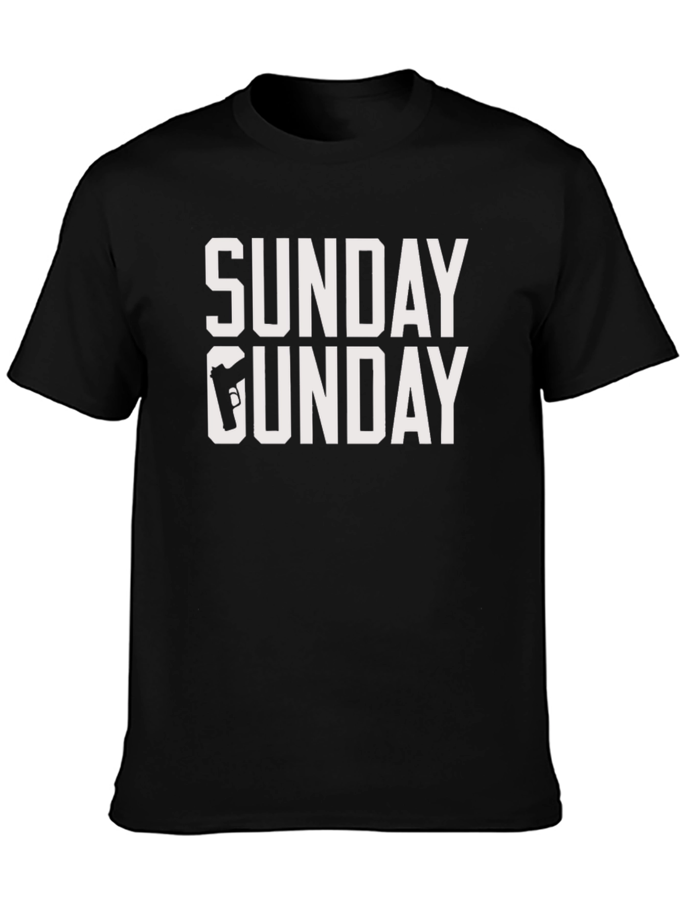 Sunday Gun Day T-Shirt - Mens Black Graphic Tee