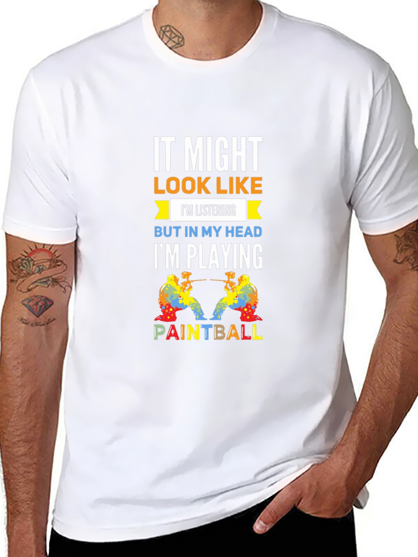 Paintball Player T-Shirt - Im Playing Paintball Graphic Tee