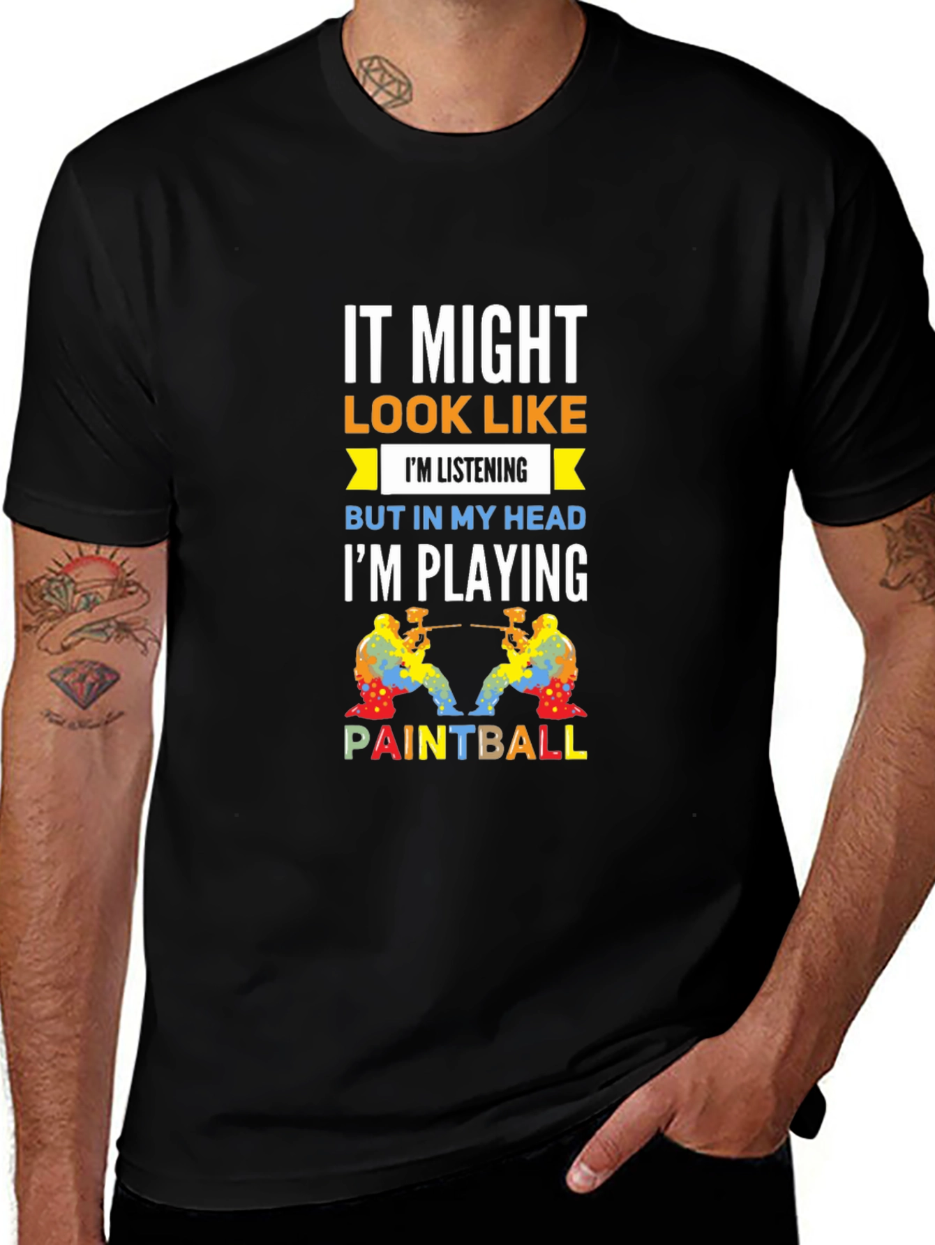 Paintball Player T-Shirt - Im Playing Paintball Graphic Tee
