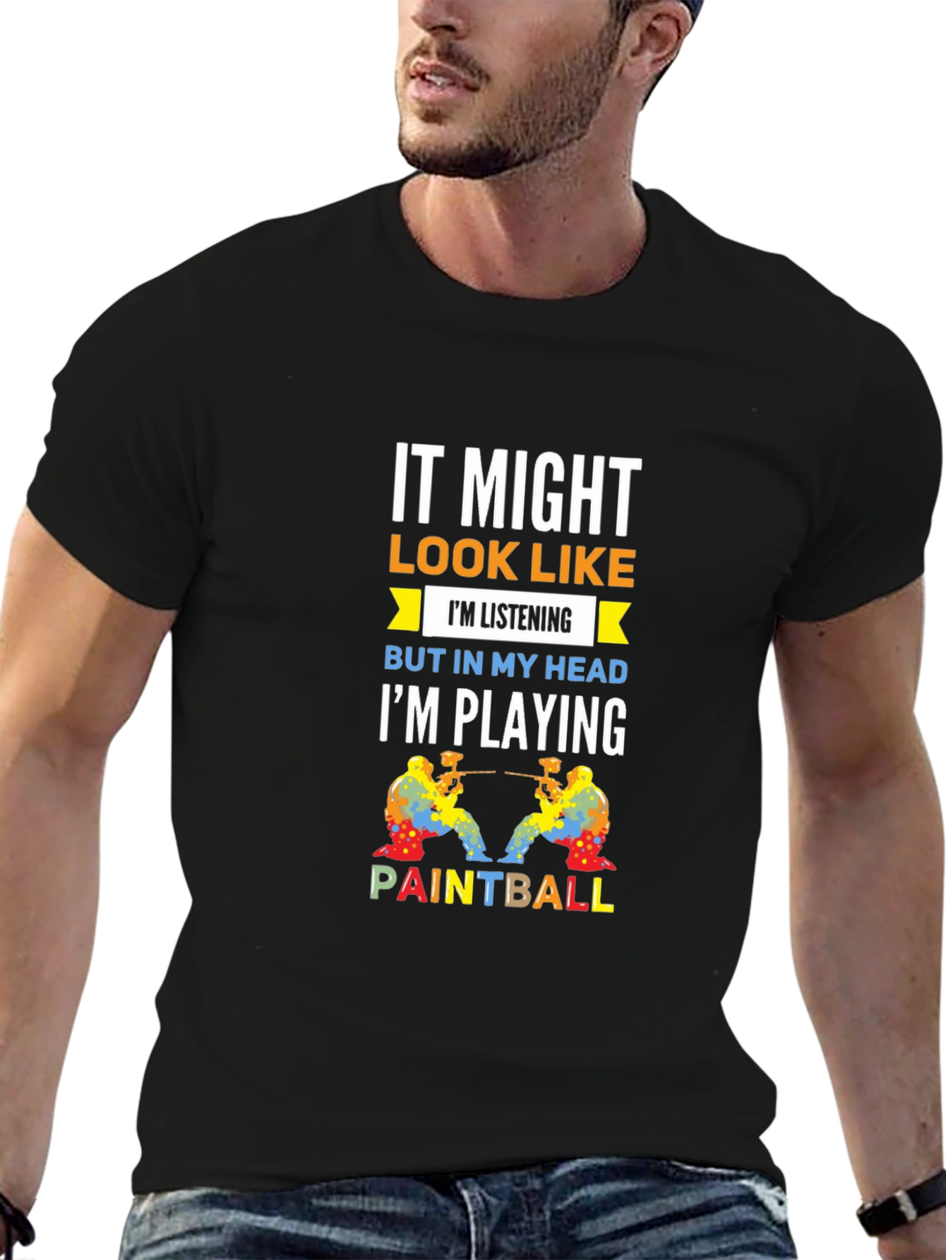 Paintball Player T-Shirt - Im Playing Paintball Graphic Tee
