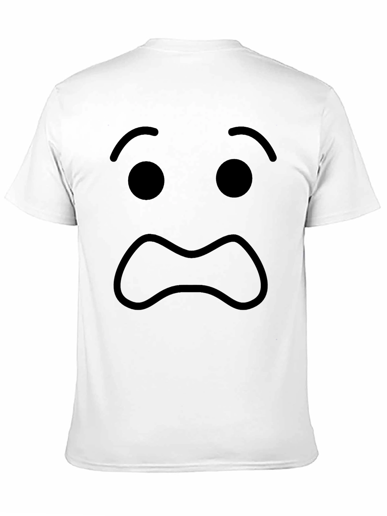 Sad Emoji Black T-Shirt - Express Yourself!