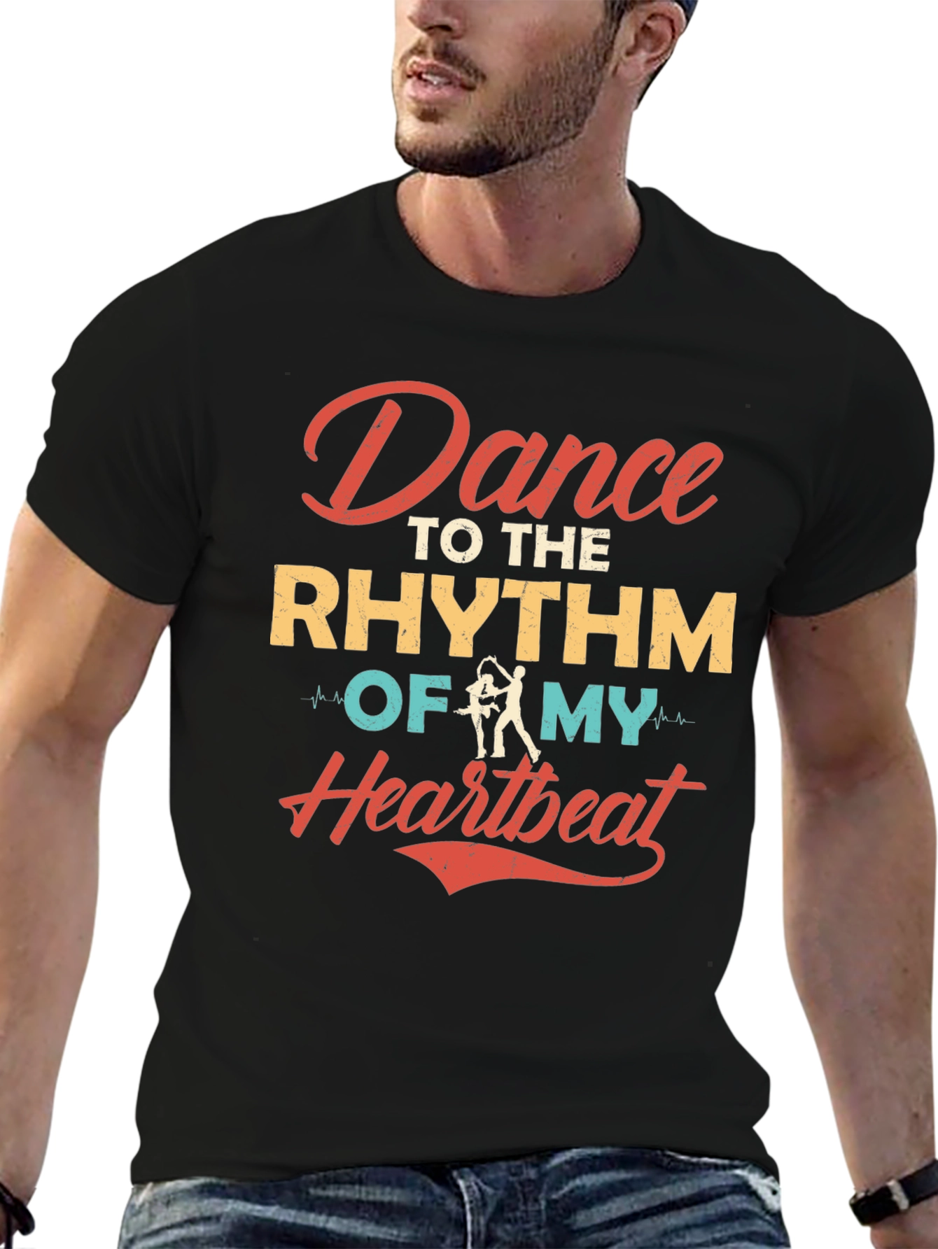 Dance to the Rhythm Heartbeat Graphic Tee