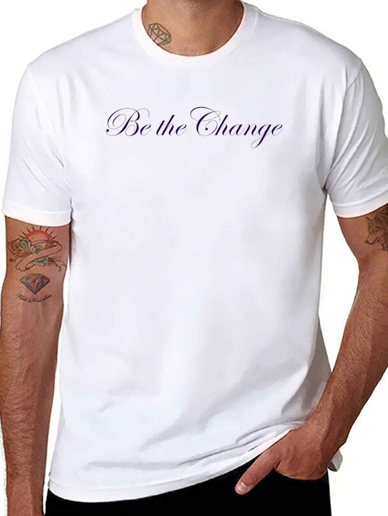 Be the Change Black Crew Neck T-Shirt