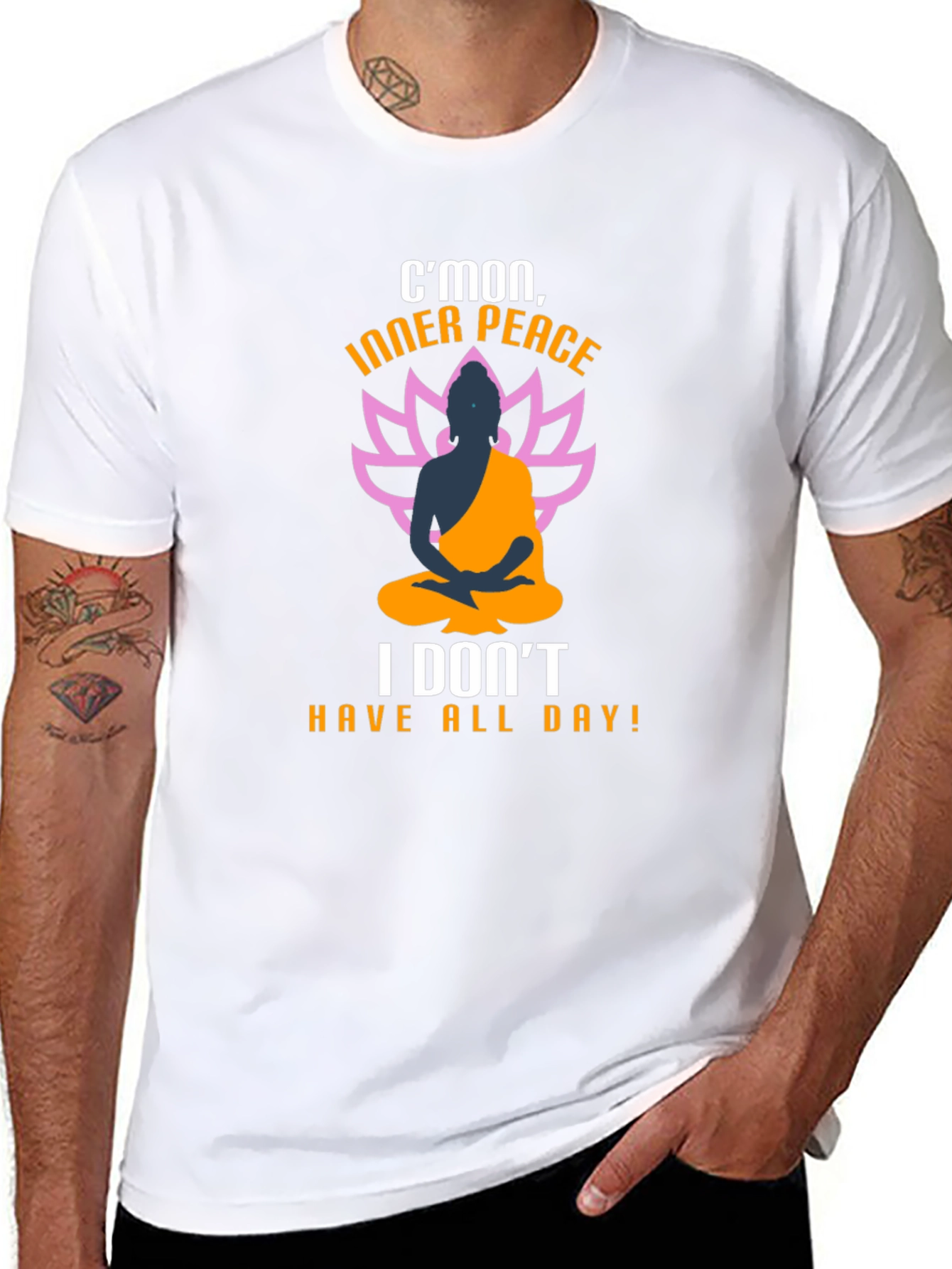 Cmon Inner Peace T-Shirt - Funny Buddha Meditation Tee