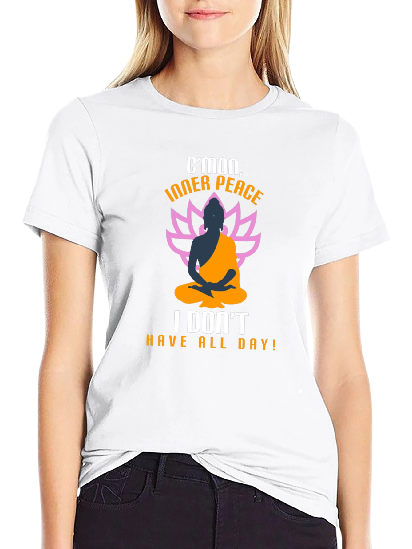 Cmon Inner Peace T-Shirt - Funny Buddha Meditation Tee