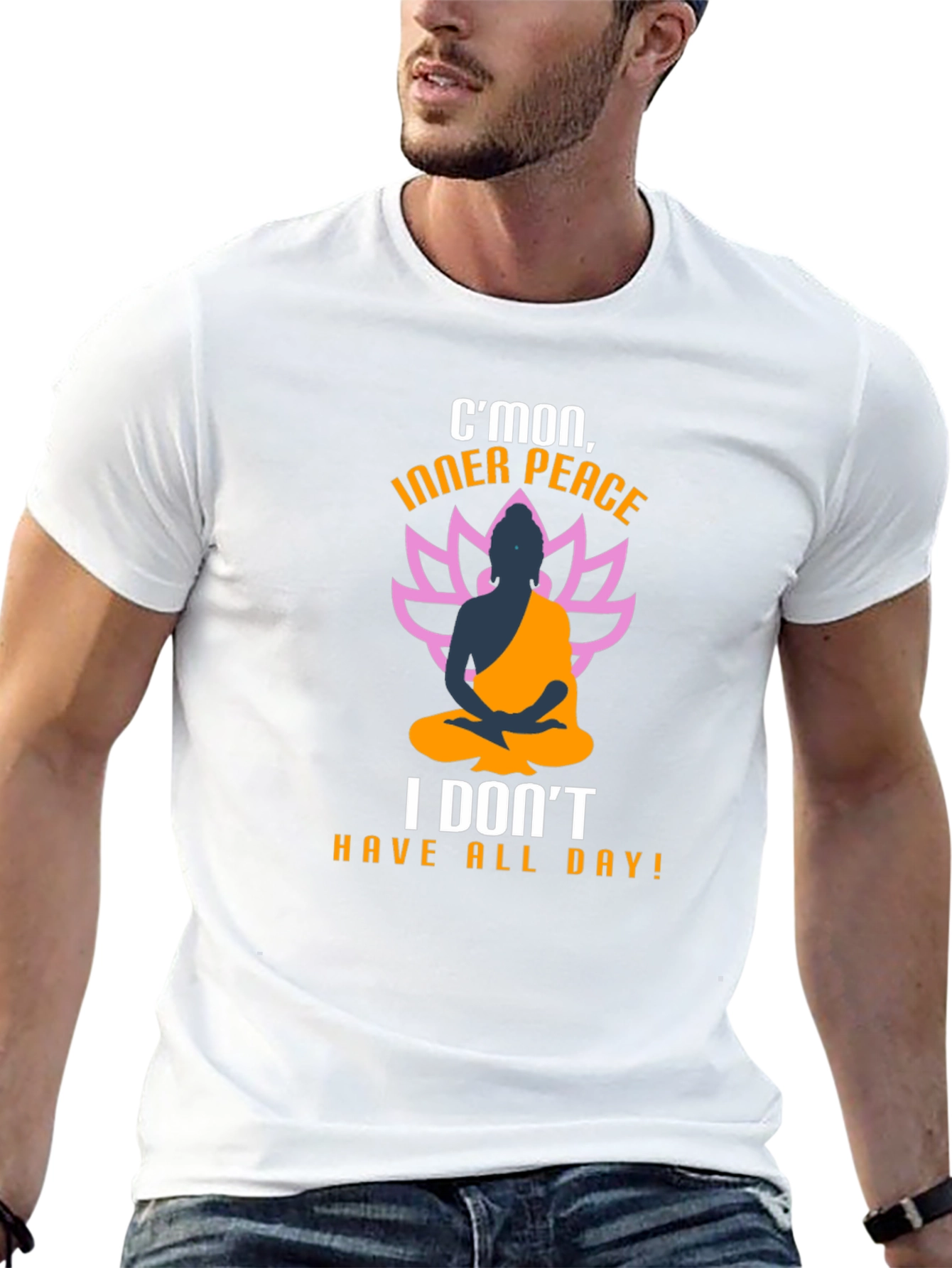 Cmon Inner Peace T-Shirt - Funny Buddha Meditation Tee