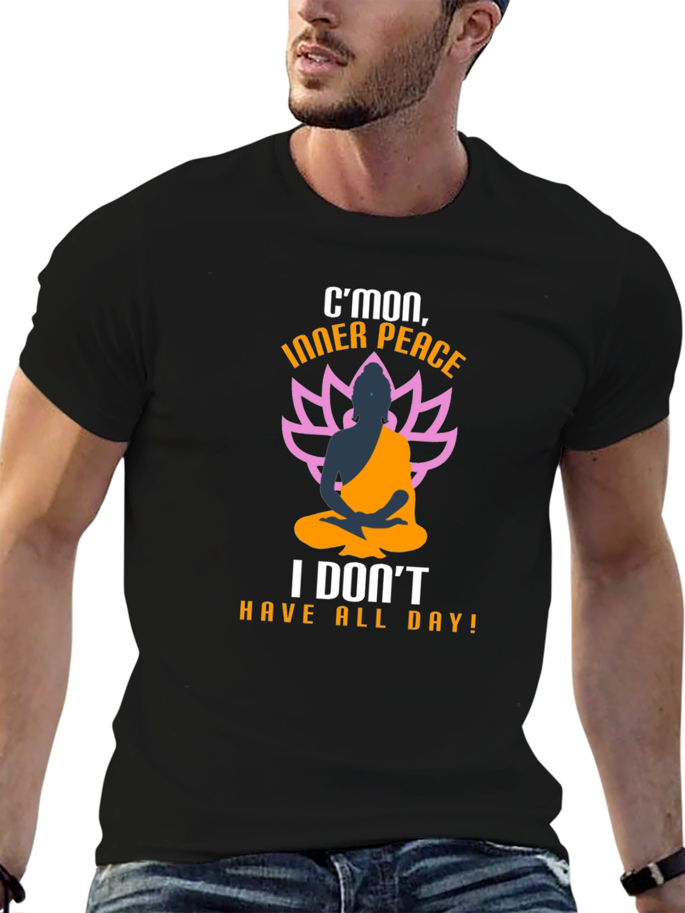 Cmon Inner Peace T-Shirt - Funny Buddha Meditation Tee