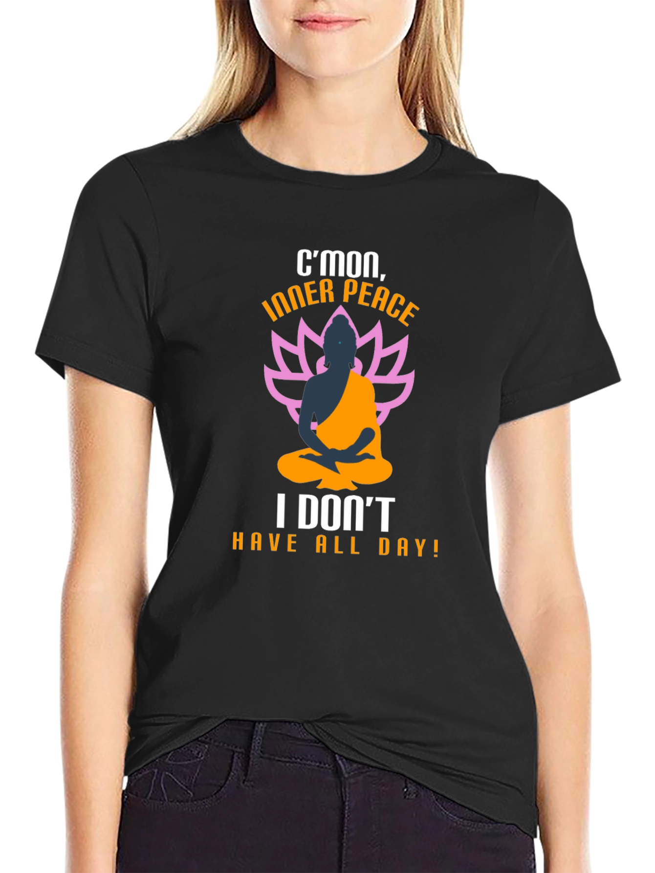 Cmon Inner Peace T-Shirt - Funny Buddha Meditation Tee
