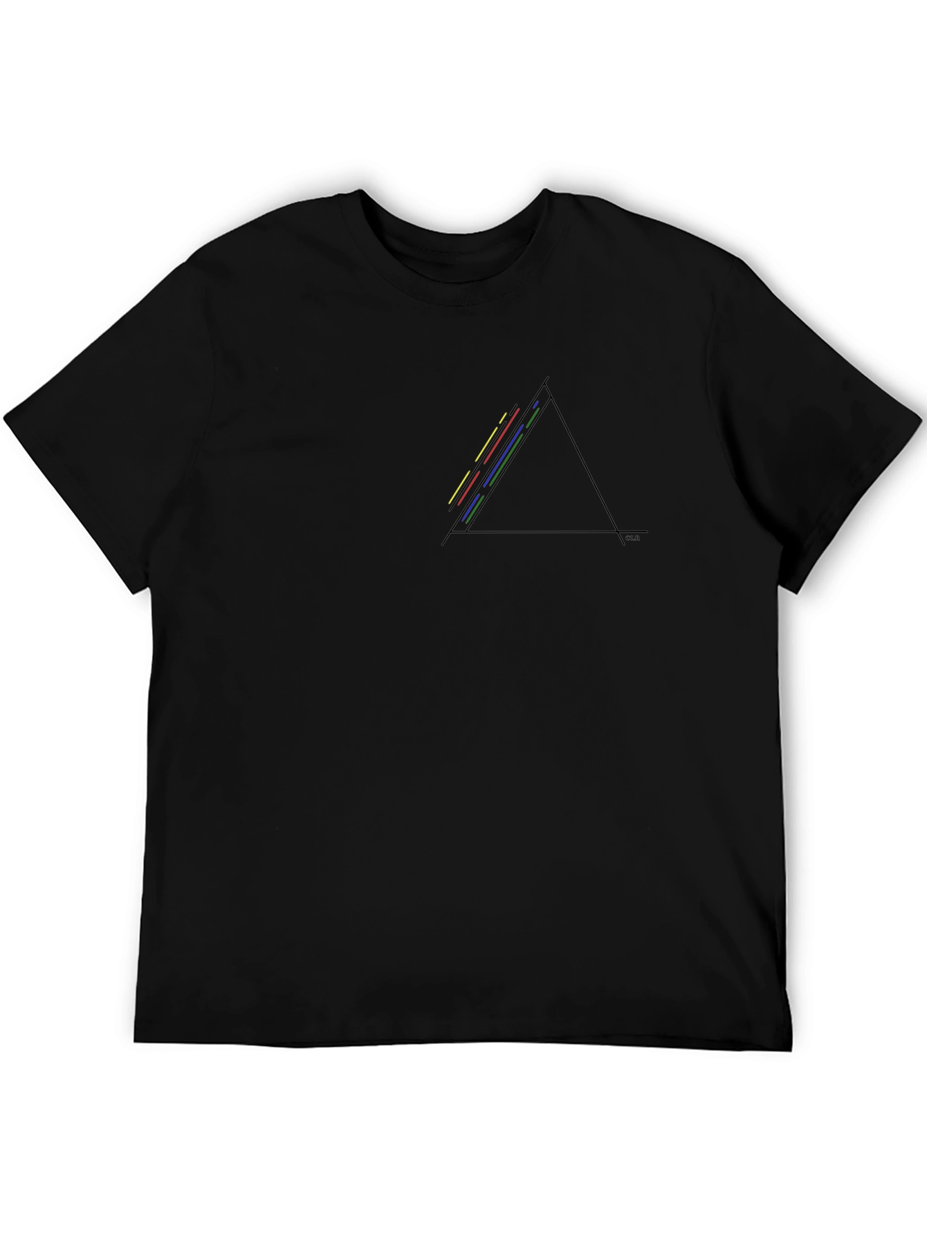 Dark Side Triangle Graphic Black T-Shirt