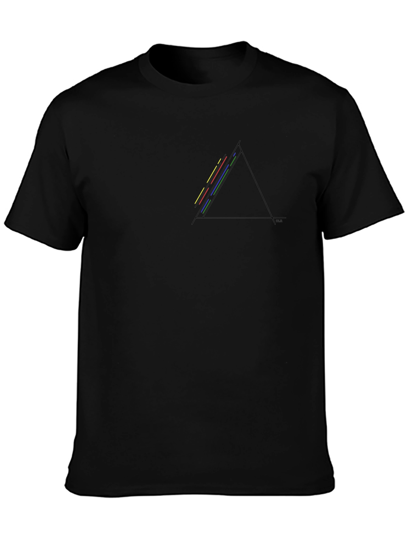 Dark Side Triangle Graphic Black T-Shirt