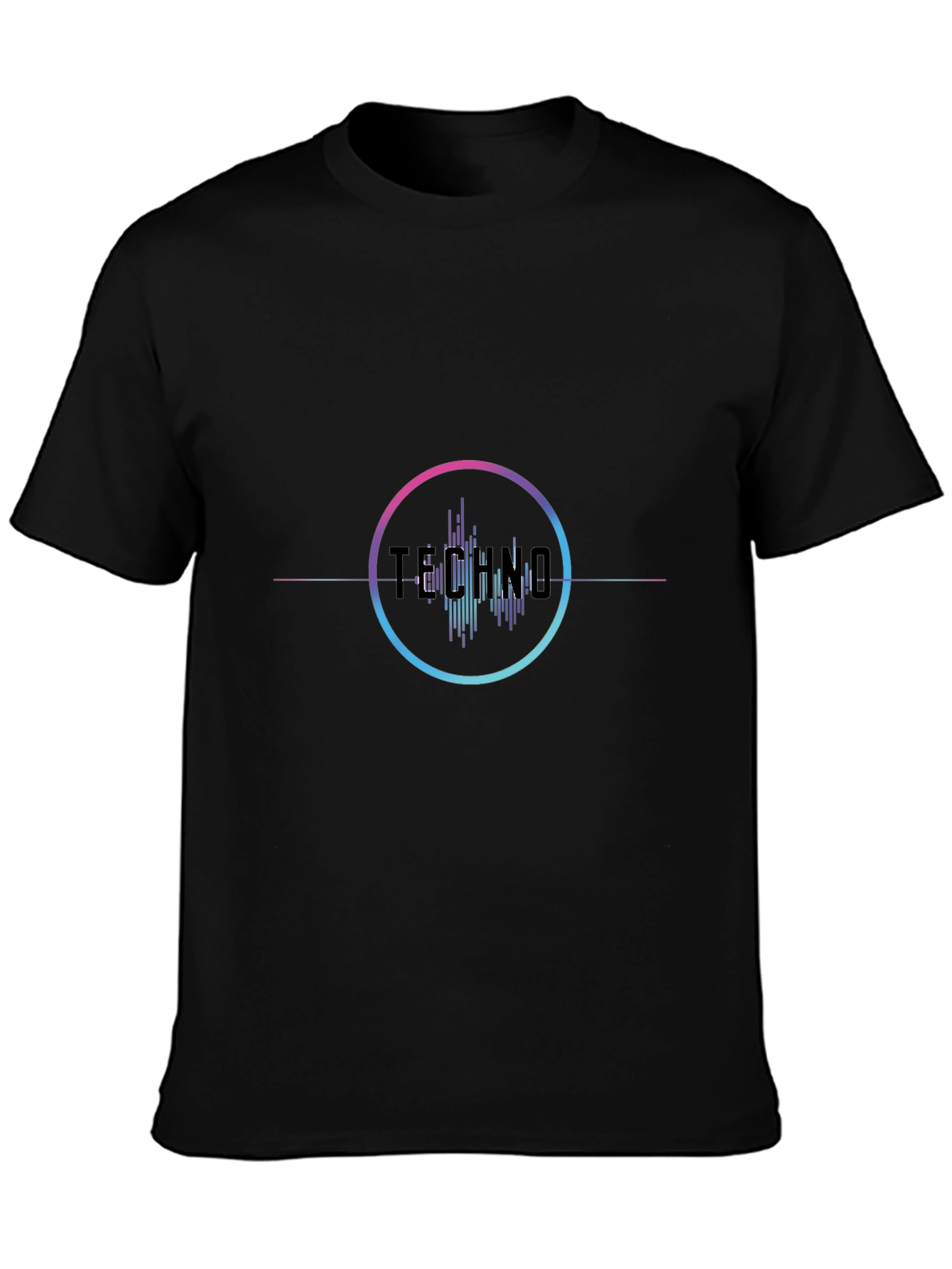 Techno Graphic Black T-Shirt - Stylish Music Apparel