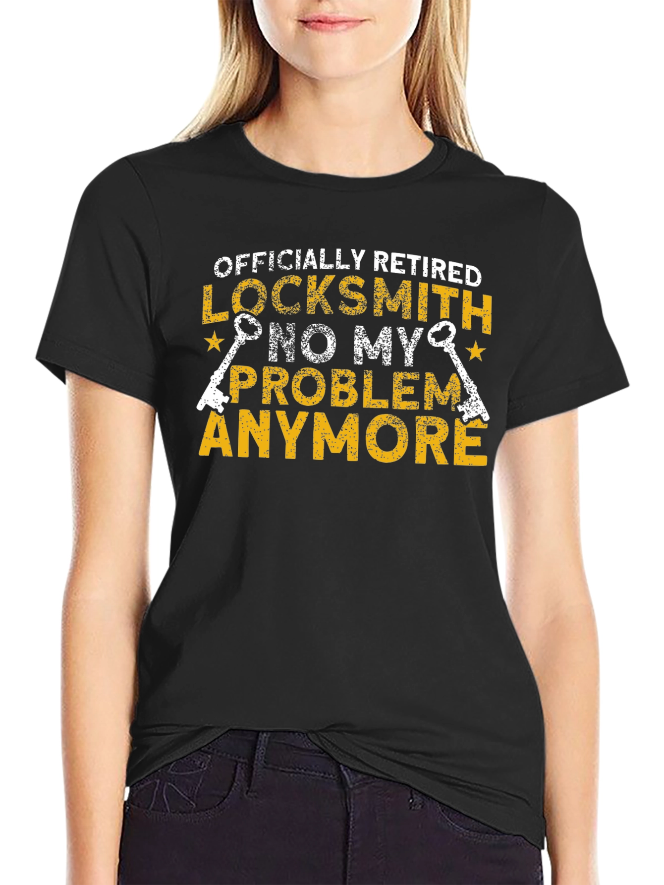 Retired Locksmith T-Shirt - No My Problem Anymore