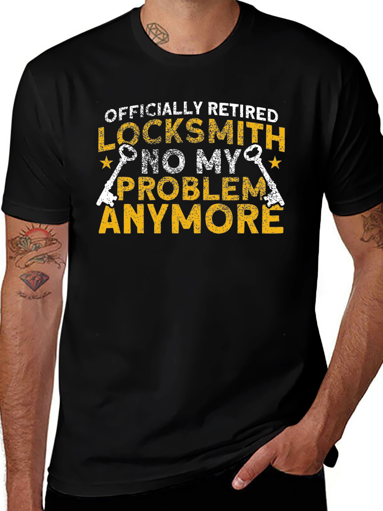 Retired Locksmith T-Shirt - No My Problem Anymore