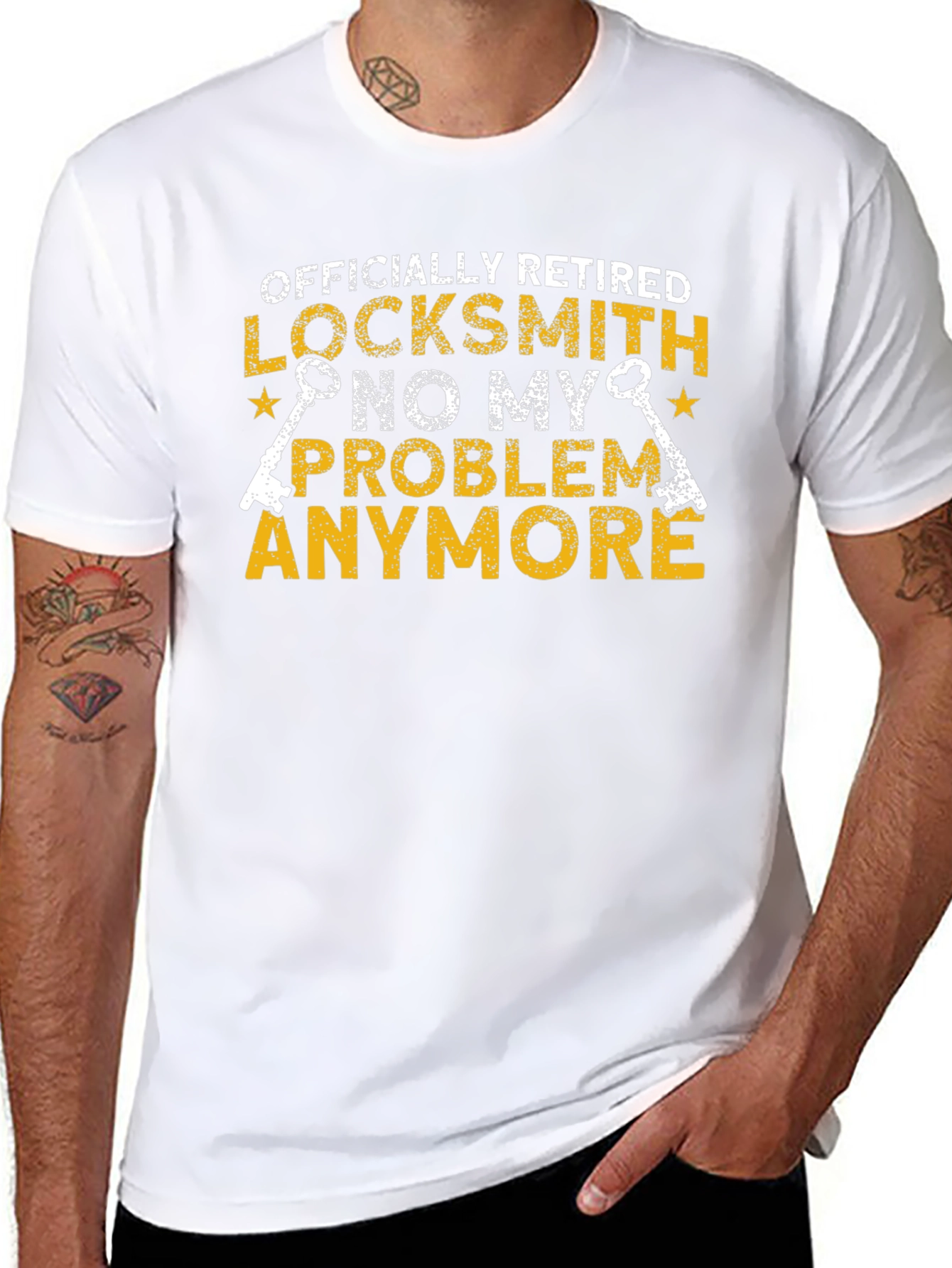 Retired Locksmith T-Shirt - No My Problem Anymore