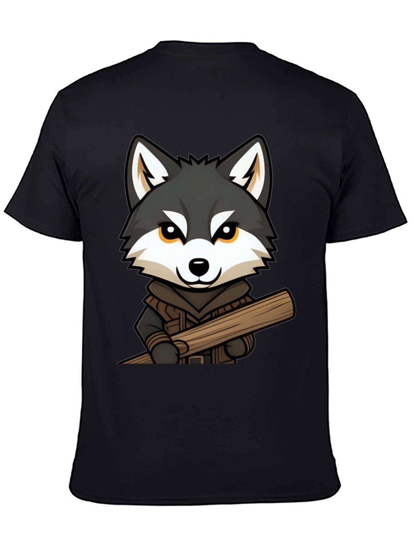 Wolf Lumberjack Cartoon Graphic T-Shirt